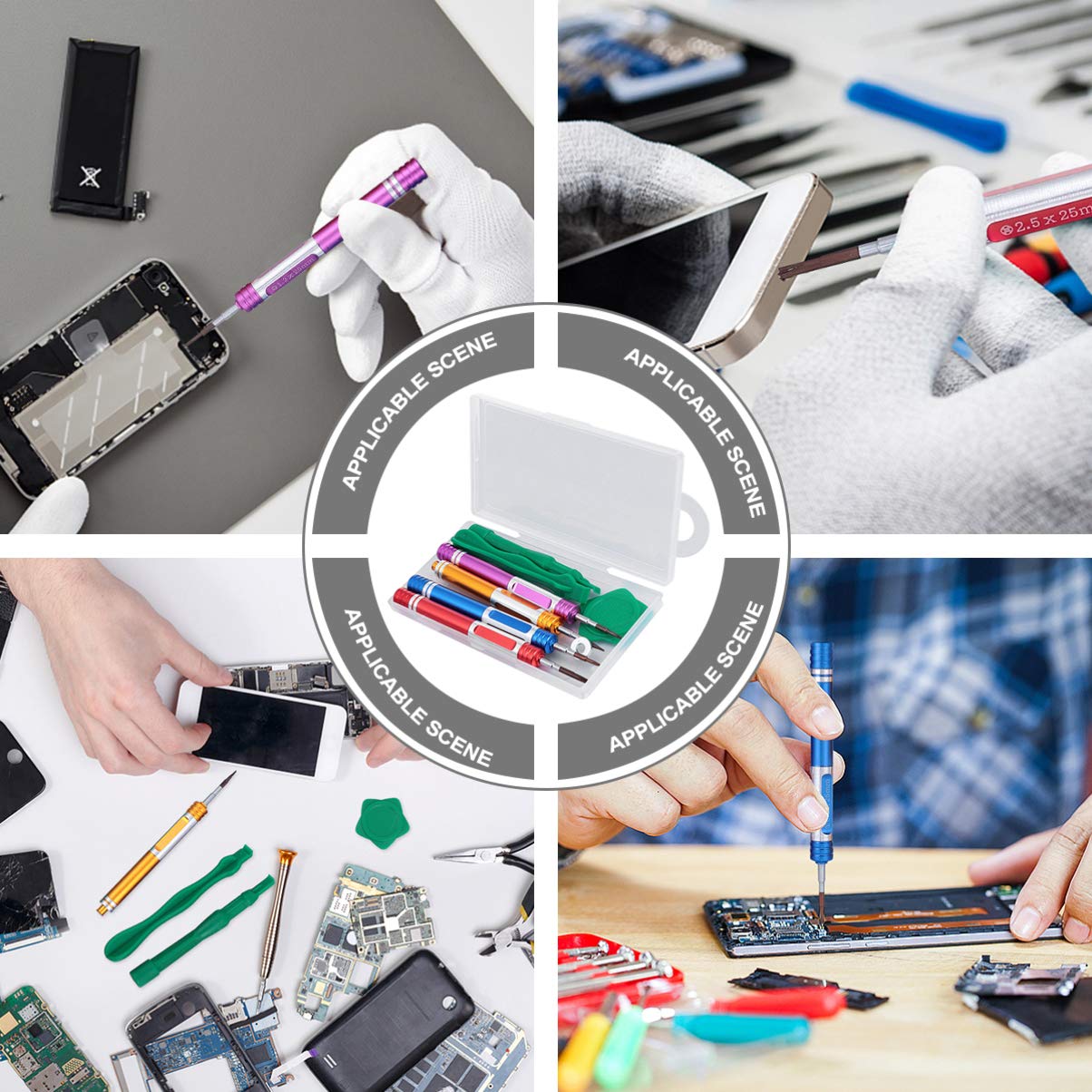 8-Piece Apple Disassembly Tool Kit - Precision Phone Repair Screwdriver Set for iPhone Maintenance & Electronics Repair | Perfect for DIY Phone Fixes, Screen Replacements & Component Upgrades