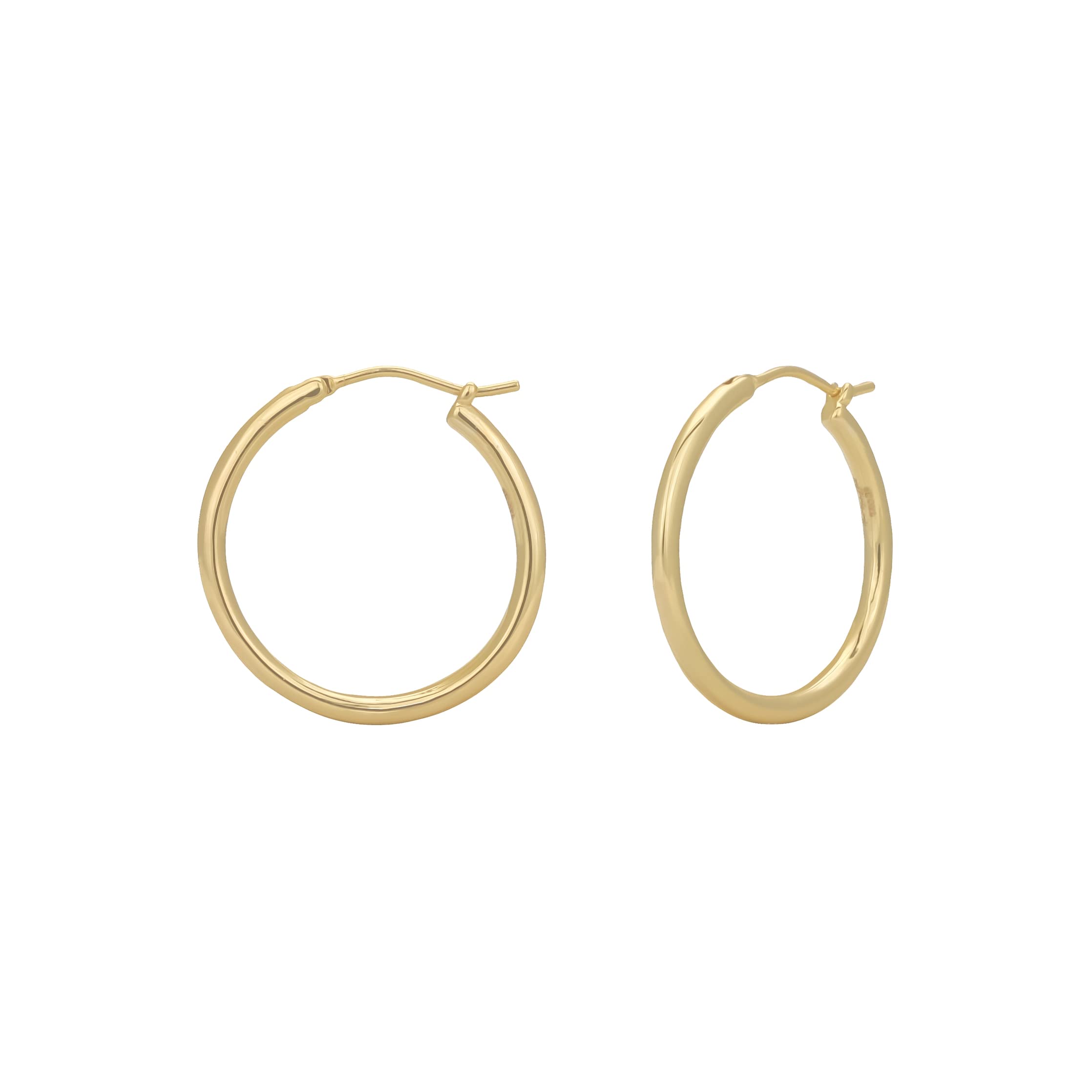 14K Gold Filled Small Hoop Earrings for Women - 25mm Thin Gold Hoops - Elegant & Dainty Everyday Jewelry for Work, Date Night & Gifts