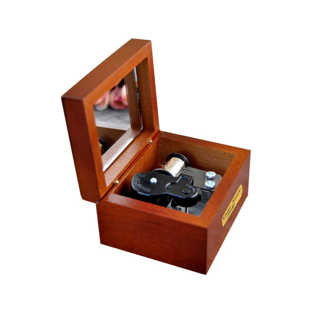 Youtang Rhinestone Wooden Music Box - Elegant Musical Toy with Lilium Tune from Elfen Lied | Perfect Gift for Birthdays, Weddings & Home Decor