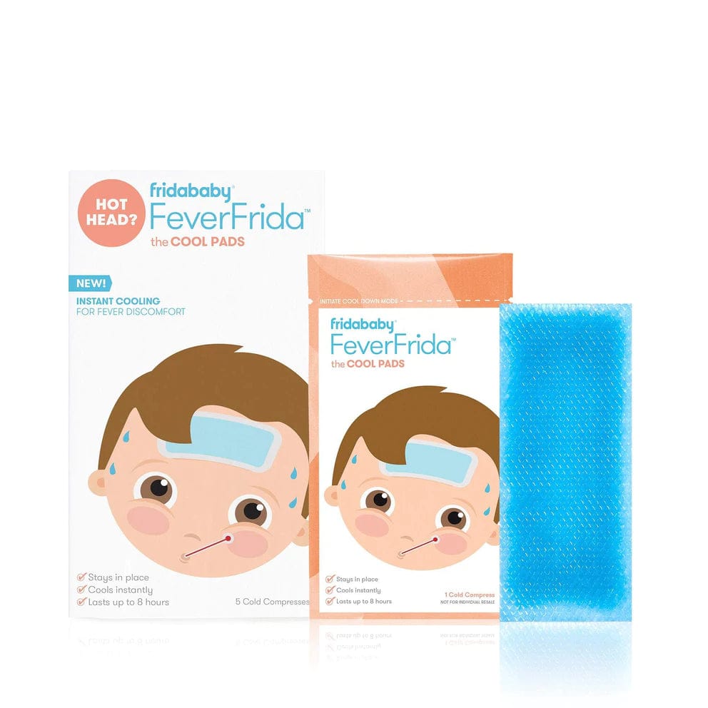 Fridababy Feverfrida Cool Pads for Babies - Instant Cooling Gel Pads for Fever Relief & Comfort - Perfect for Teething, Vaccinations & Sick Days