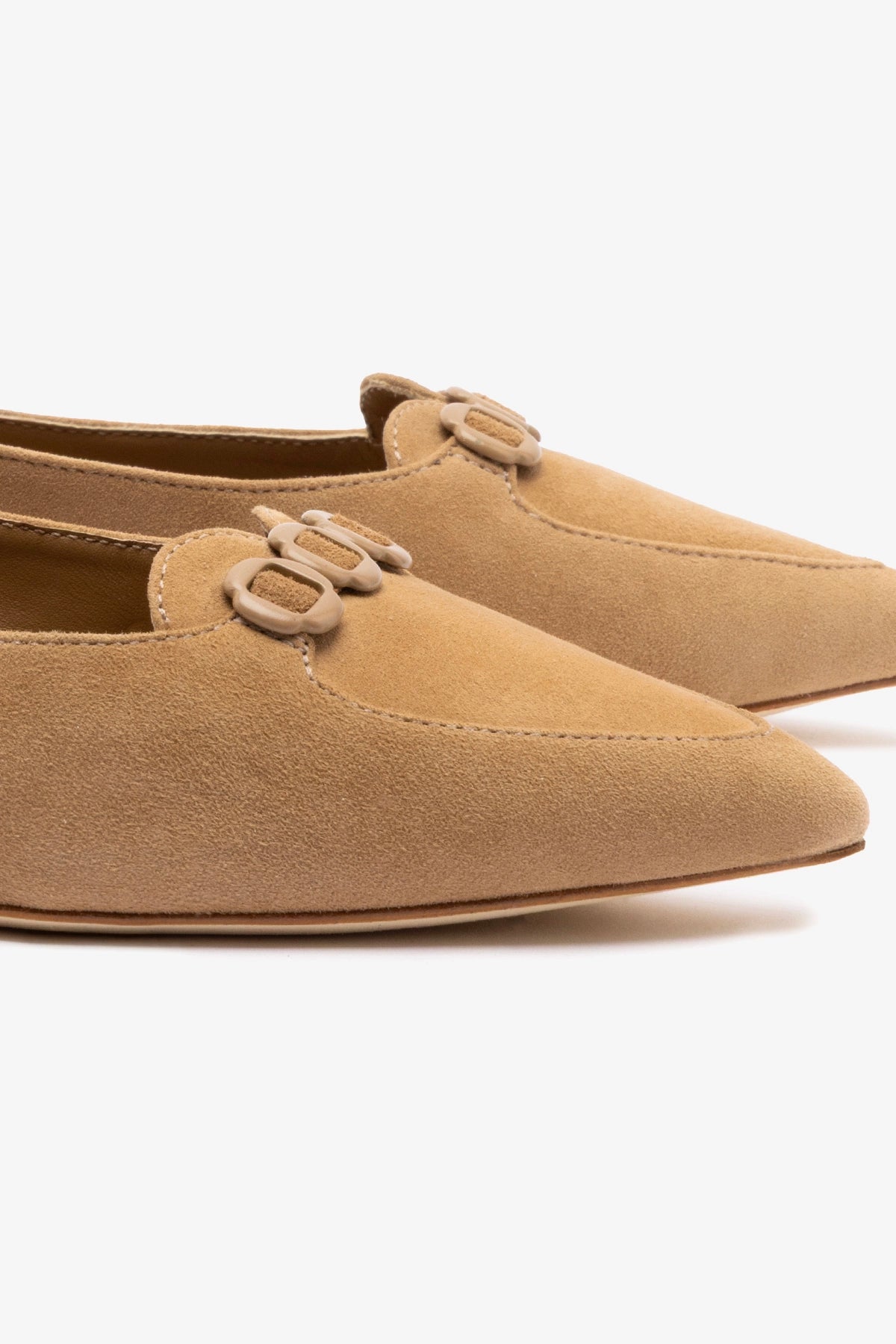 Audrey Flat Shoes in Hazelnut Suede - Comfortable Women's Loafers for Work, Office & Casual Wear