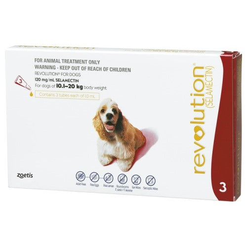 Revolution Flea & Deworming Treatment for Medium Dogs 10.1-20kg | Vet-Recommended Dog Healthcare Solution | Perfect for Home Use, Grooming & Outdoor Protection