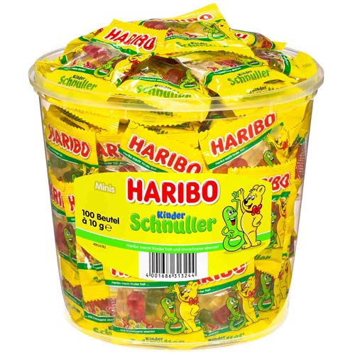 Haribo Gold-Bears Mini Gummi Candy - 6 Pack of 100 Mini Bags | Bulk Gummy Bears for Birthday Parties, Halloween, School & Office Snacks | Kosher, Gluten-Free Soft Chewy Candy | Perfect for Candy Buffets, Gift Bags, Movie Nights, Road Trips & Holiday Treats