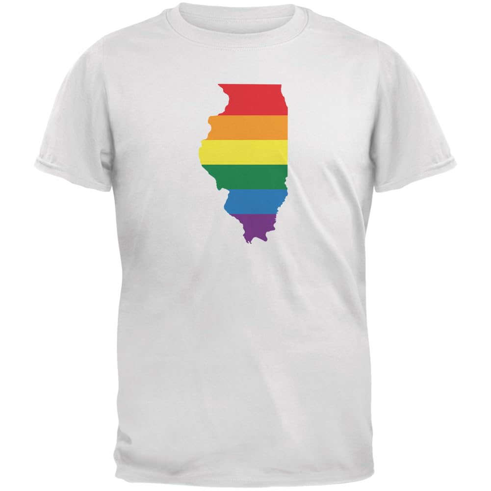 LGBTQ+ Pride Rainbow T-Shirt for Adults - Illinois Gay Pride Apparel - Perfect for Pride Parades, Festivals & LGBTQ+ Events