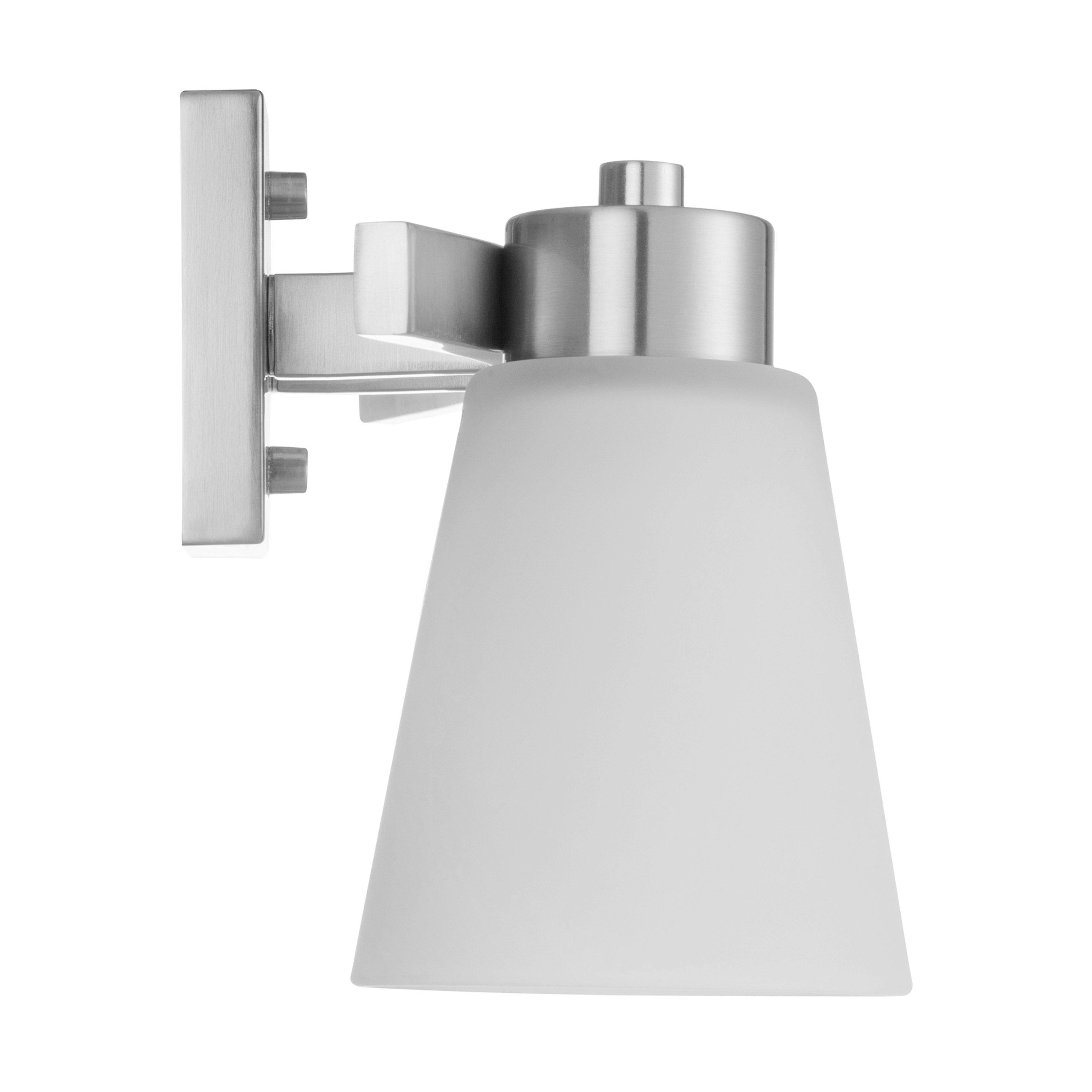 Fairendale 2-Light Vanity Light Fixture with Frosted Glass Shades in Brushed Nickel Finish - Perfect for Bathroom, Bedroom, and Dressing Room Lighting