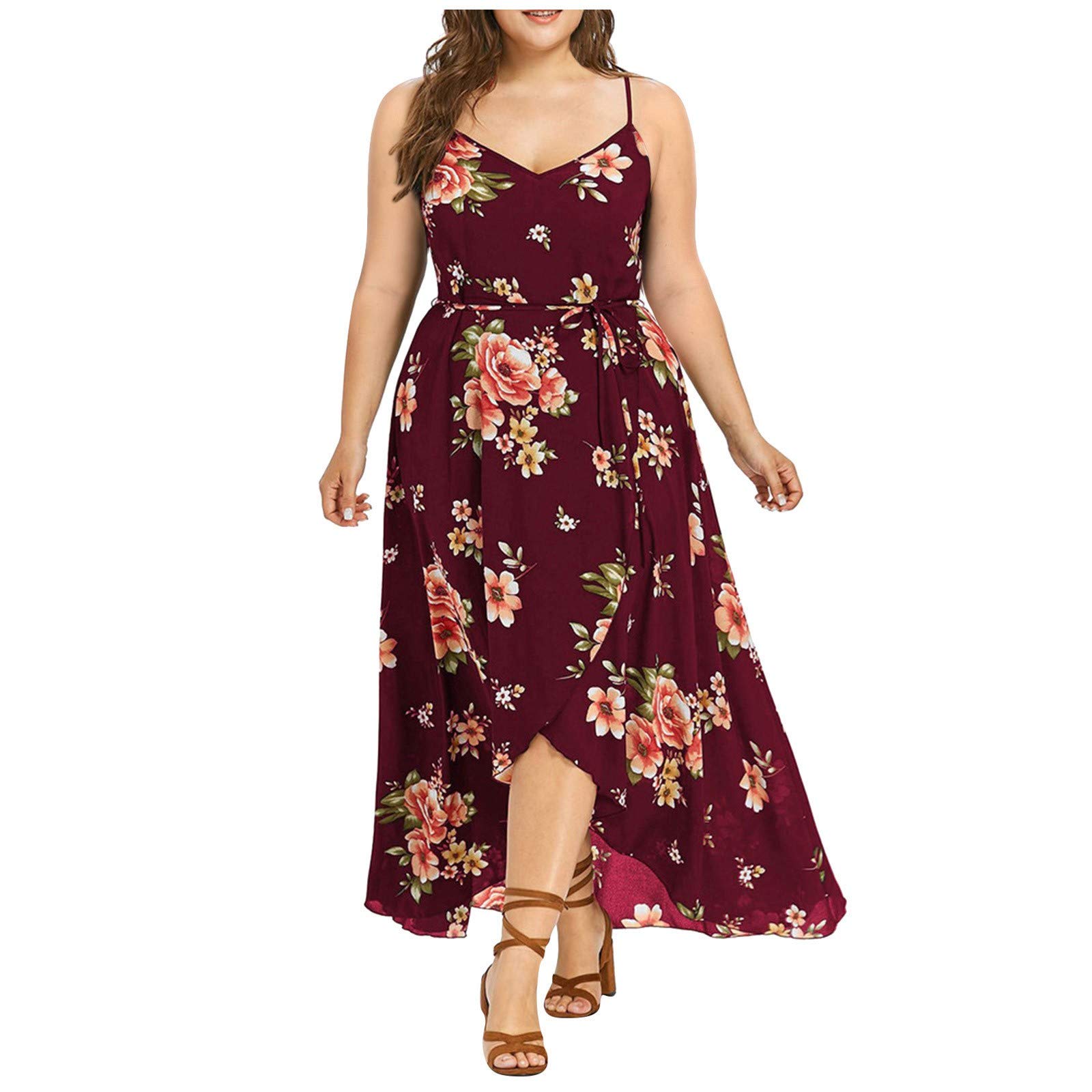 Elegant Floral Long Dress for Women - Vintage Wedding Guest Dress, Summer & Fall Cocktail Party Dress | Perfect for Bridal Showers, Garden Parties & Formal Events