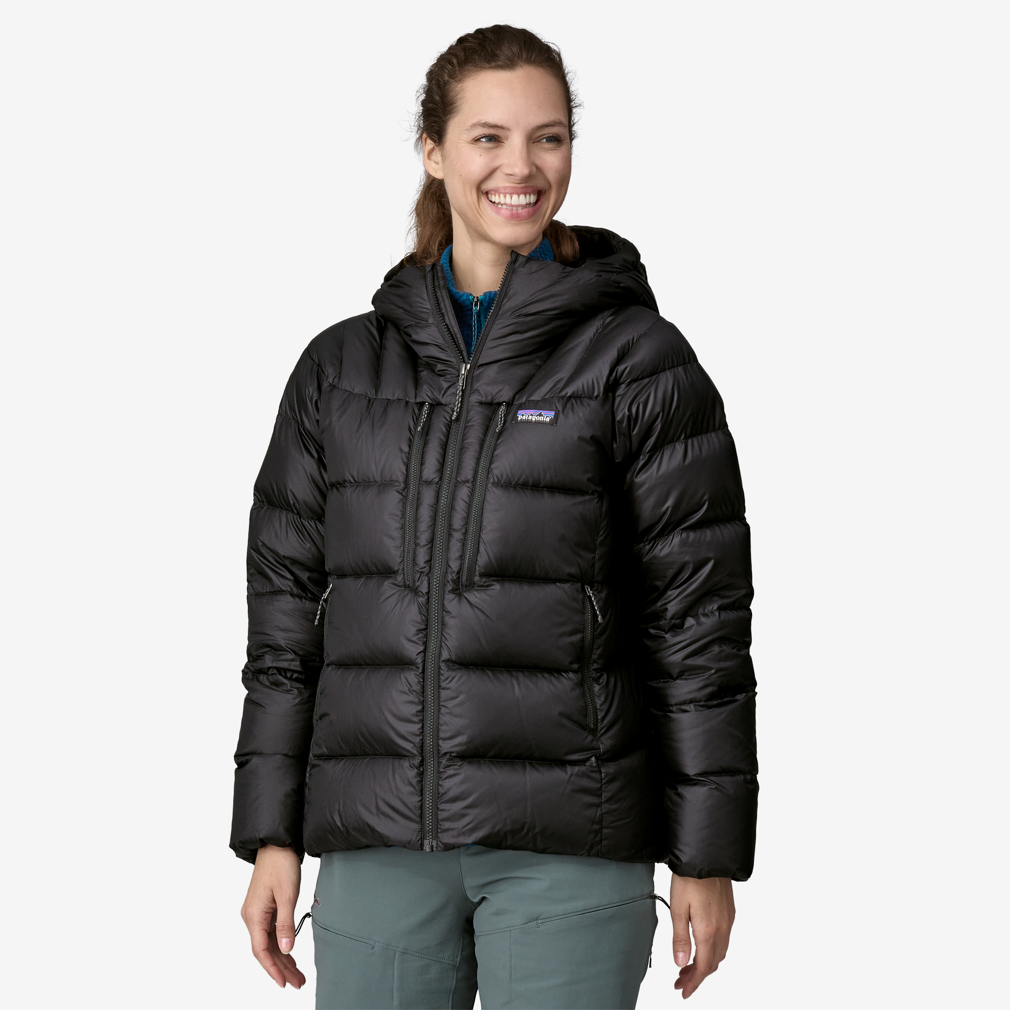 Women's Fitz Roy Down Hoody - Lightweight Warm Winter Jacket for Outdoor Hiking & Camping - Waterproof Windproof Puffer Coat for Cold Weather Adventures