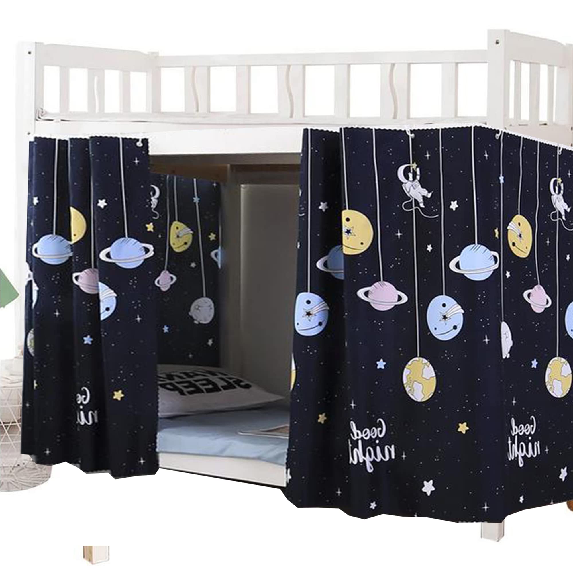2 Panels Bottom Bunk Bed Curtains - Breathable Cloth Bed Canopy for Single Beds, Privacy Shading Nets for Dorms & Kids Rooms - Perfect for Students, Sleep Privacy & Room Decor