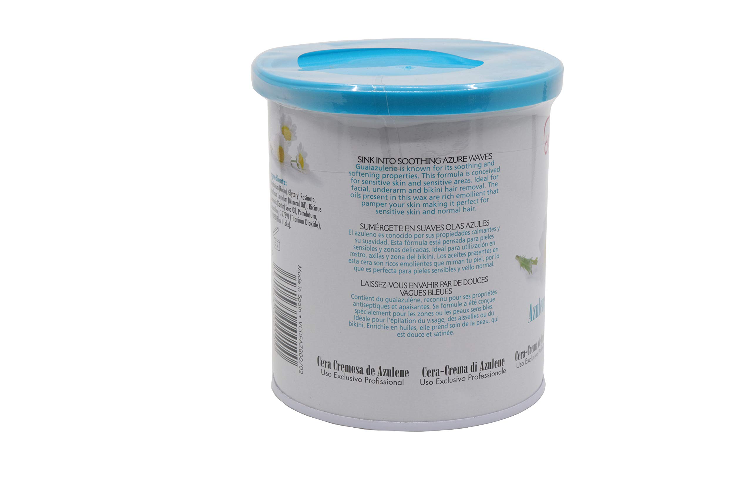 Depileve Azuglene Rose Wax Hair Removal Cream 800g - Smooth & Painless Waxing for Legs, Arms, Bikini & Face at Home