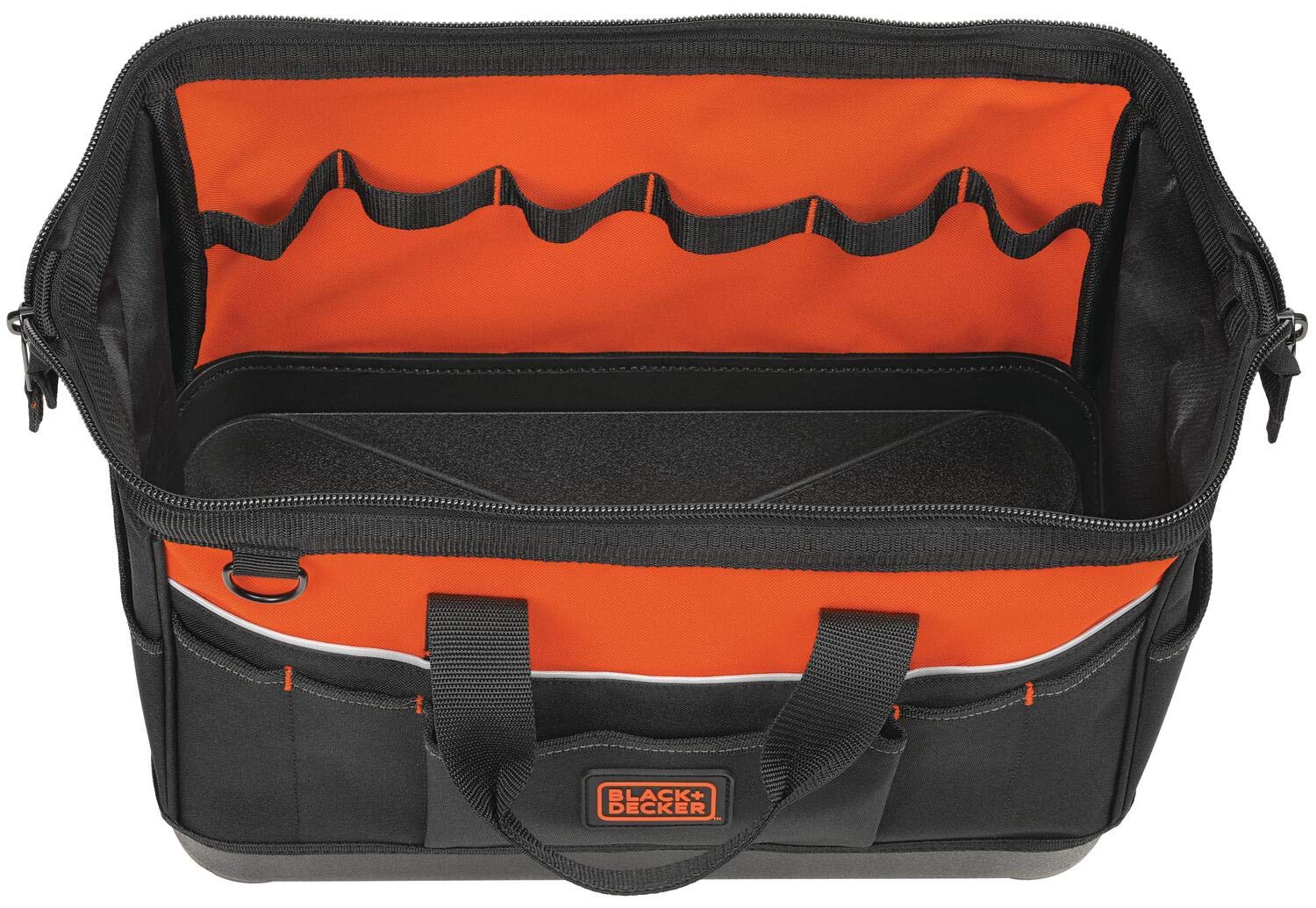 BLACK+DECKER Matrix Oscillating Tool Attachment Kit with 16-inch Wide Mouth Zippered Tool Bag (BDCMTO & BDST500002APB) - Perfect for DIY Projects, Home Renovations, and Professional Construction Work