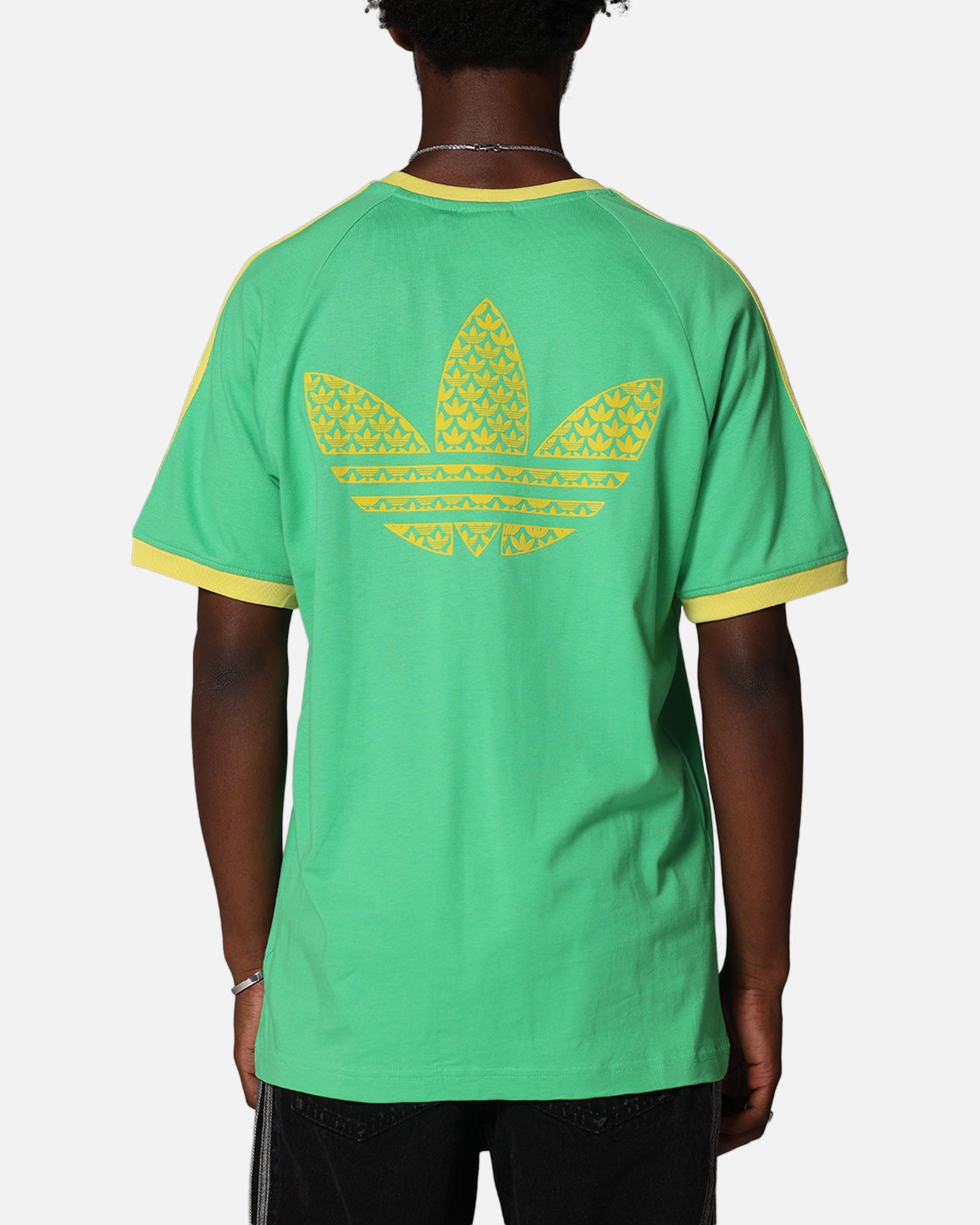 Adidas Monogram Cali T-Shirt for Men - Green Cotton Casual Tee - Perfect for Gym, Streetwear & Everyday Outfits