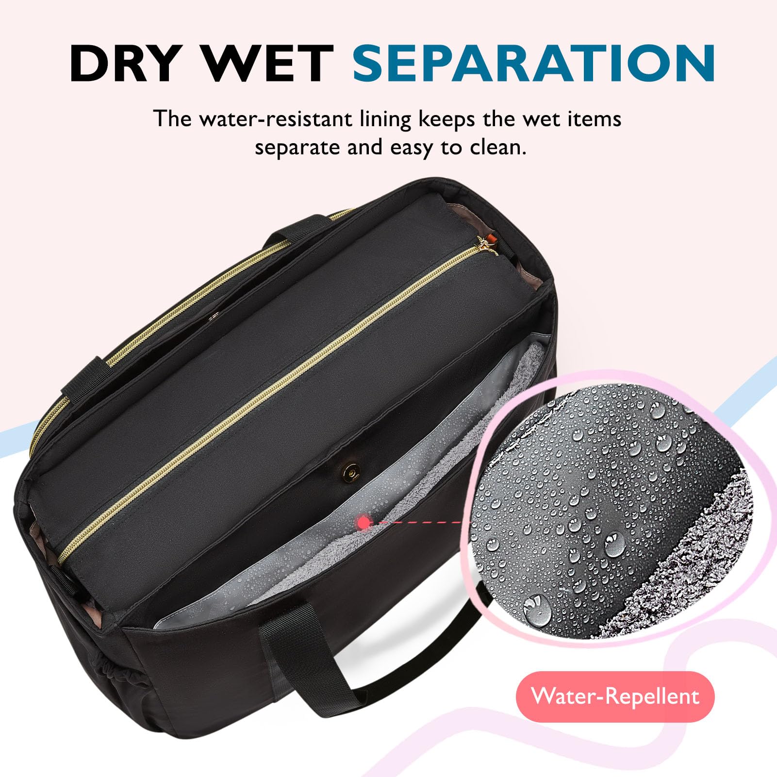 Mommore Small Lightweight Diaper Bag Tote with Insulated Pockets & Stroller Straps - Perfect for Nursing, Gym, Travel & Everyday Use as Baby Essentials Organizer