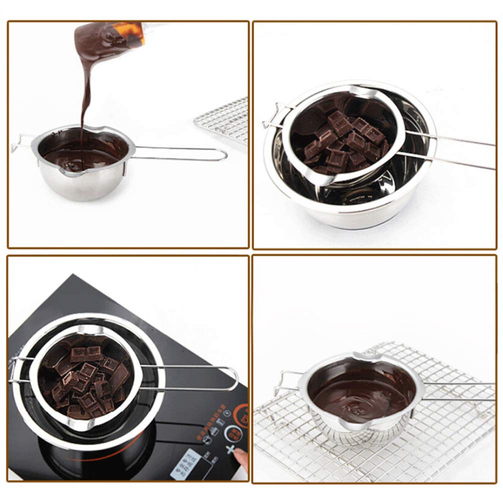 DOITOOL Stainless Steel Double Boiler Pot - Chocolate Melting Pot, Candle Making Kit, Cheese & Milk Warmer - Perfect for DIY Candles, Chocolate Melting, Candy Making & Kitchen Use