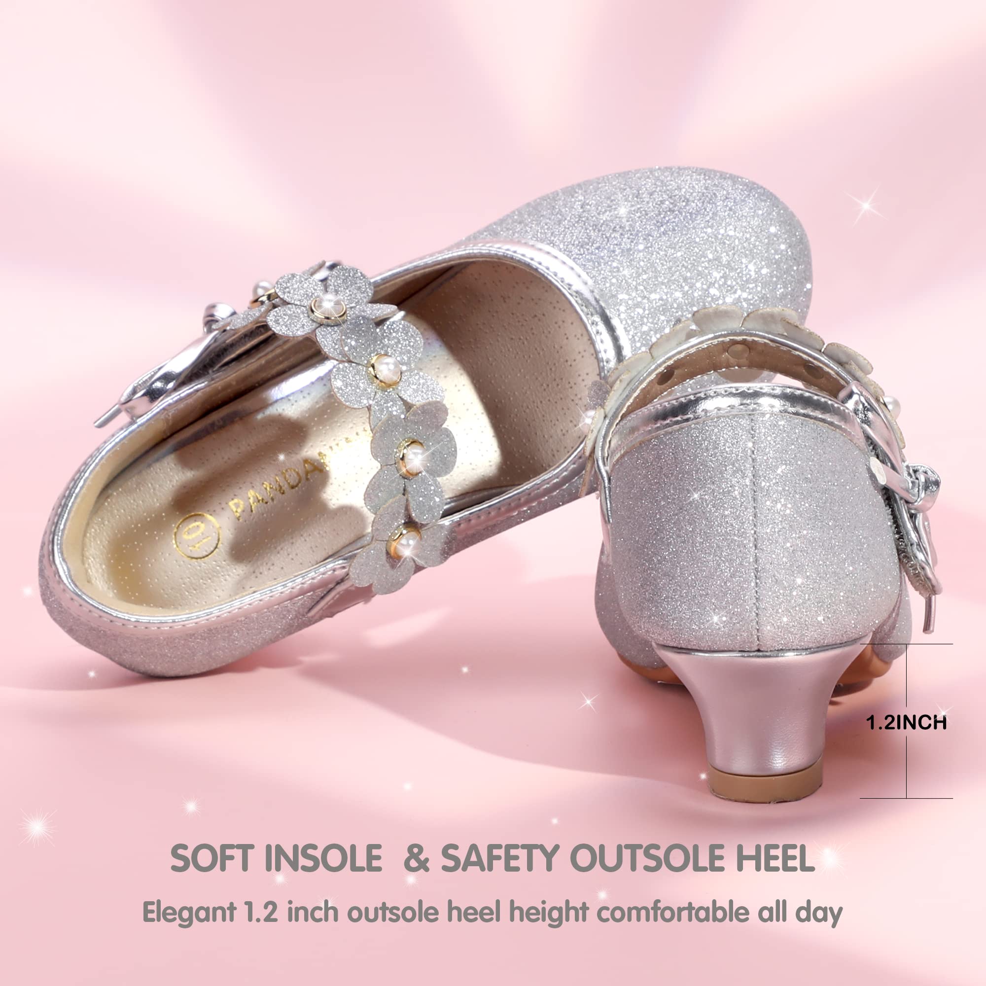 Girls Dress Shoes for Toddlers - Mary Jane Heels for Wedding & Party