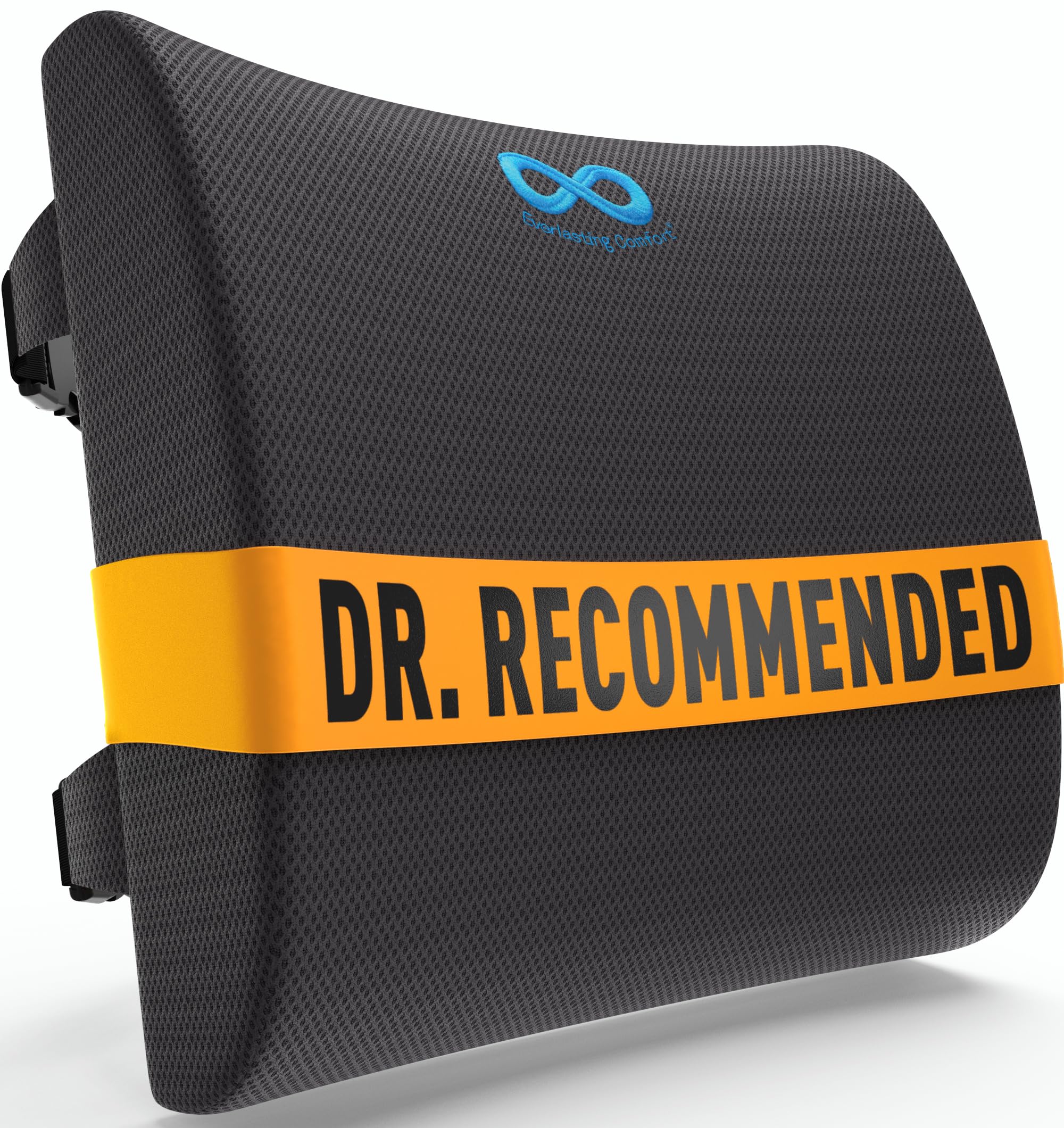 Everlasting Comfort Memory Foam Lumbar Support Pillow - Orthopedic Back Cushion for Office Chair, Car Seat & Sofa - Relieves Lower Back Pain & Improves Posture - Perfect for Gaming, Work & Long Sitting Sessions at Home or Office
