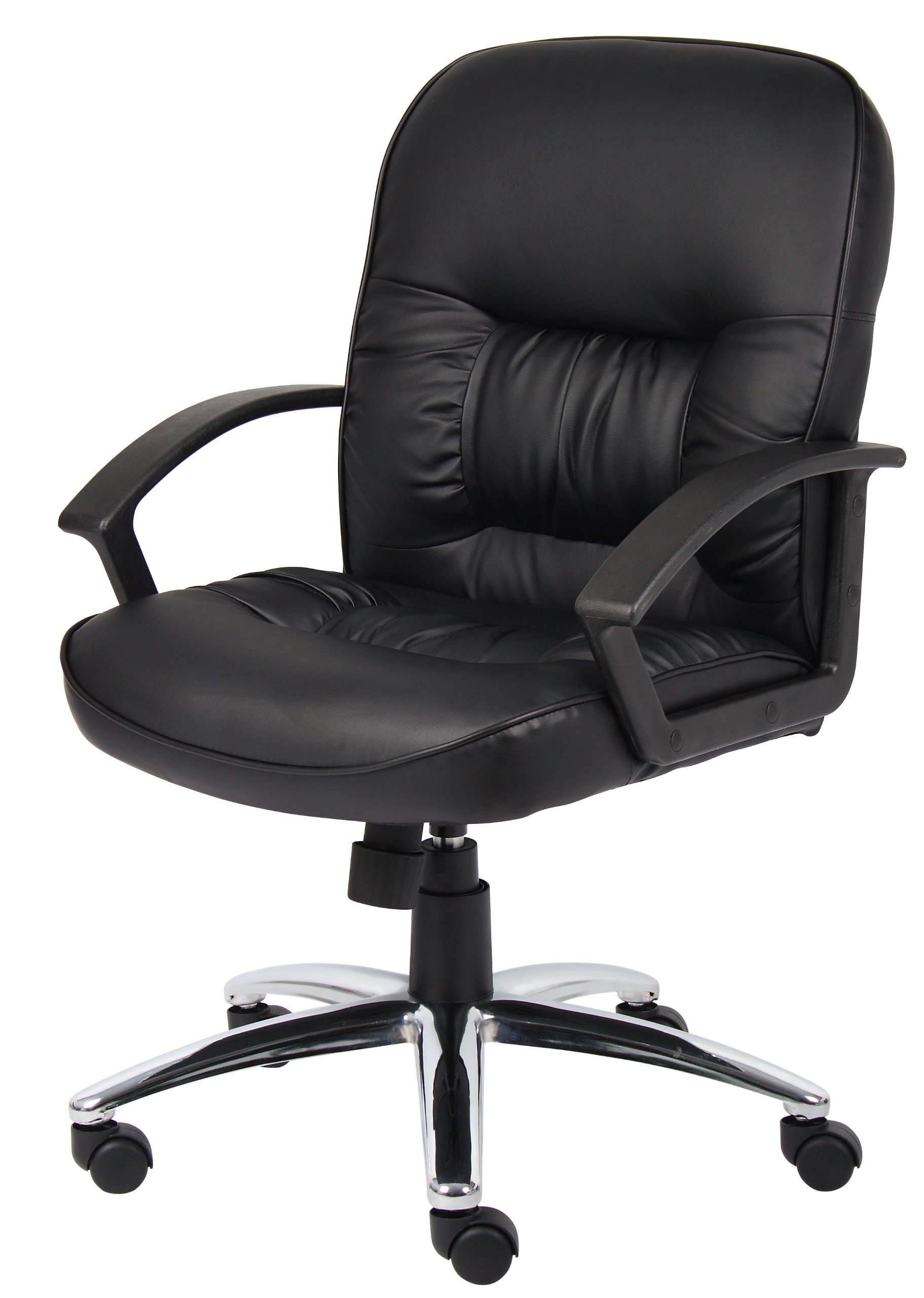 Premium Executive Office Chair - Ergonomic High Back Leather Chair for Home & Business Use - Adjustable Swivel Task Chair with Lumbar Support - Ideal for Long Hours of Comfortable Seating (Black)