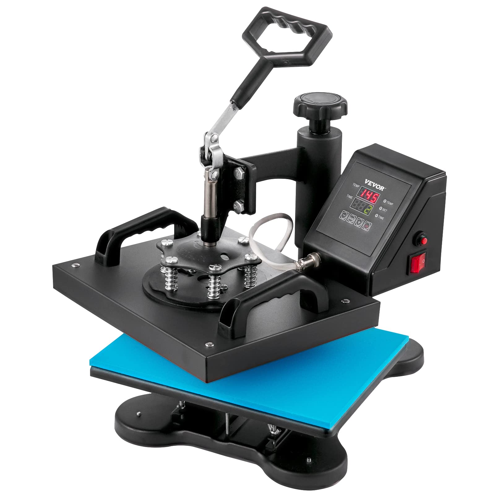VEVOR 12x10 Inch Clamshell Heat Press Machine for Sublimation Transfer, 650W Digital LCD Control T-Shirt Printer for Vinyl, Bags, Garments, Mats & Puzzles - Perfect for DIY Craft, Custom Apparel & Small Business Printing