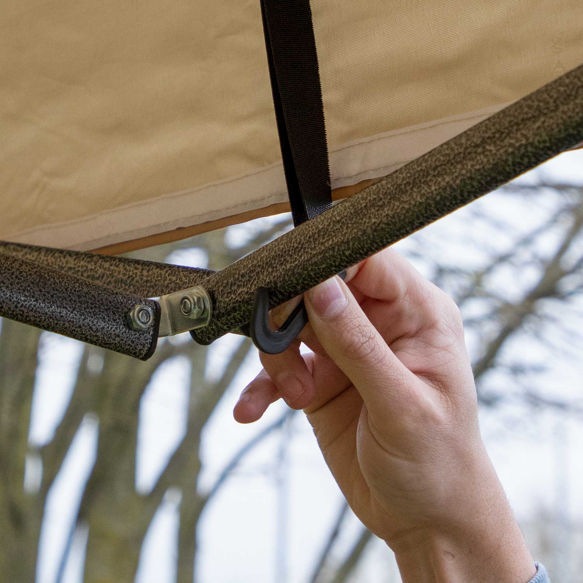 Premium 3x6m Pop Up Gazebo with Water Resistant Canopy - Includes Carry Bag, Stakes & Weight Bags - Beige Color DG138 - Perfect for Outdoor Parties, Camping, Beach & Backyard Gatherings