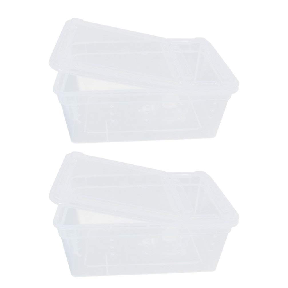 Balacoo 2-Pack Reptile Food Containers - Spider, Gecko, Horned Frog, Snake, Turtle & Small Pet Feeding Dishes - Escape-Proof Terrarium Tank Accessories for Feeding & Climbing Enrichment (Great for Desert & Tropical Habitats)