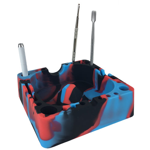 Premium Silicone Ashtray - Heat Resistant, Non-Slip, Portable Outdoor/Indoor Use - Perfect for Smoking Accessories, Patio, Camping & Travel Essentials