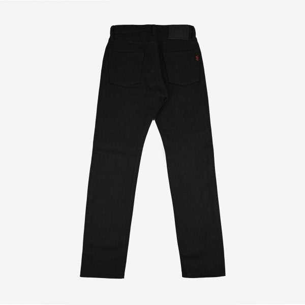 Iron Heart IH 888S SB 21oz Selvedge Denim Jeans - Medium/High Rise Tapered Cut, Non-Fade Super Black Raw Denim for Men | Durable Workwear & Casual Style