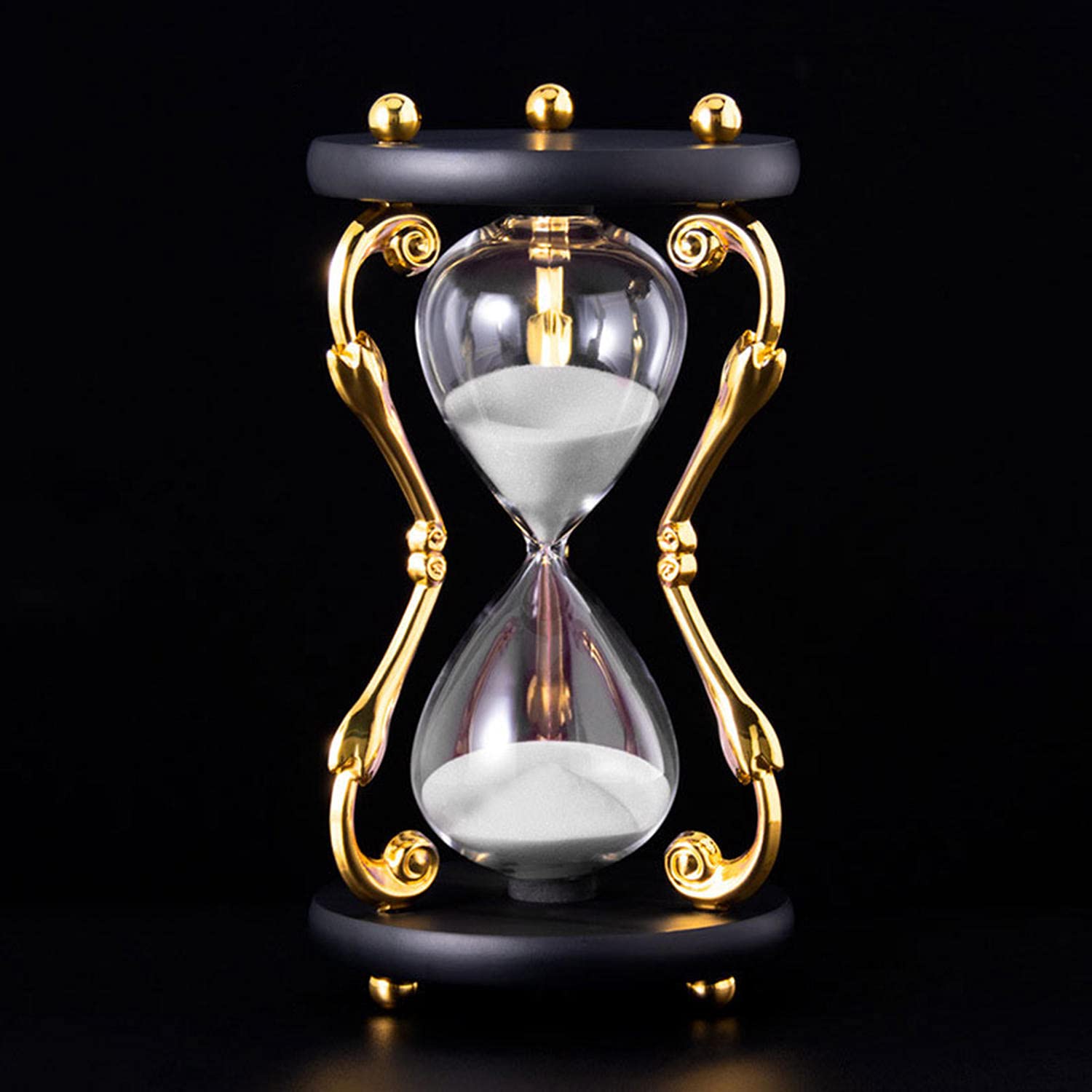 15 Minute Sand Timer - Luxury Wrought Iron Hourglass for Home, Office & Classroom Decor | Desk Accessory for Productivity, Meditation & Jewelry Display