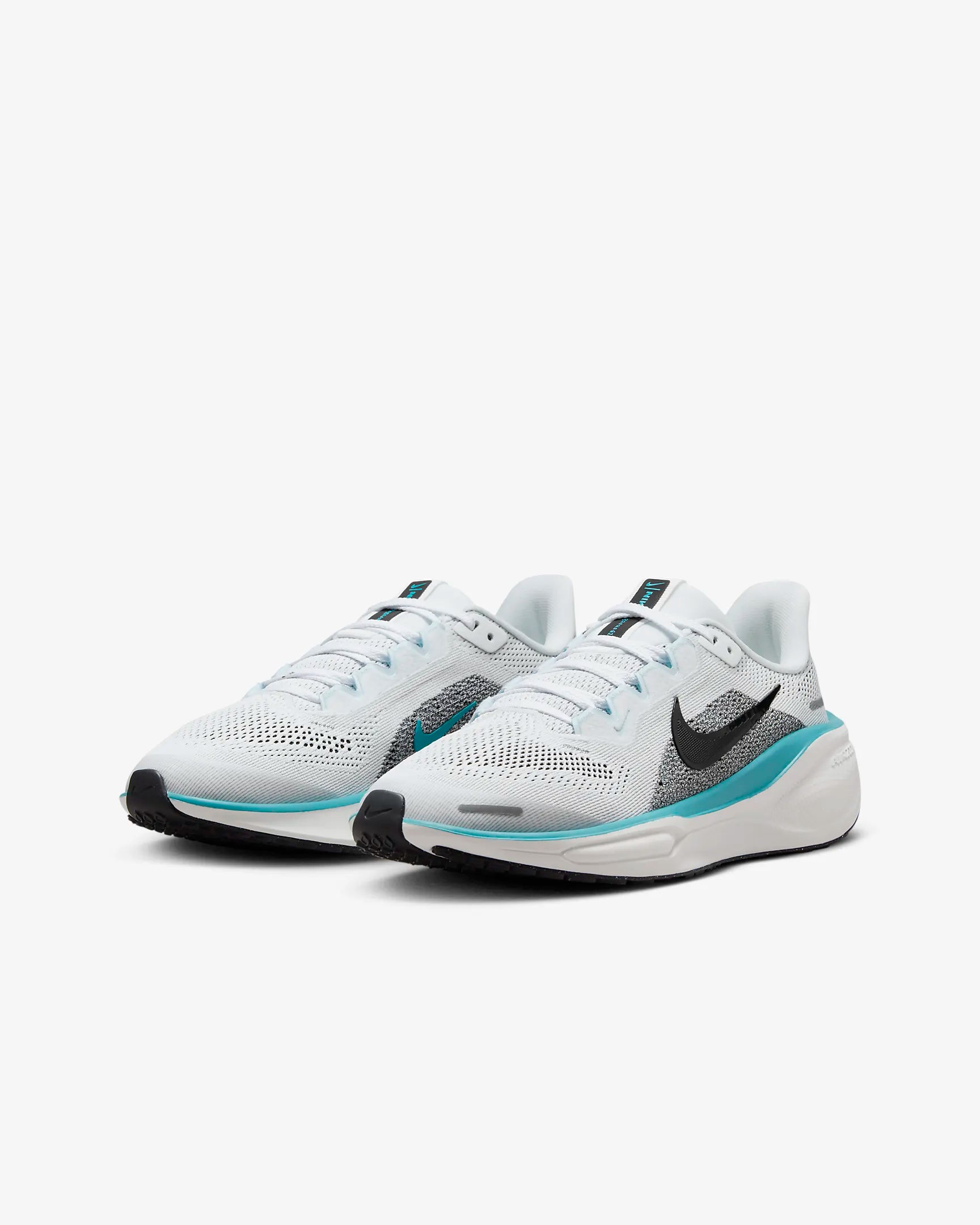 Nike Kids Air Zoom Pegasus 41 Running Shoes - White/Black/Dusty Cactus/Glacier Blue - Lightweight & Breathable for Boys & Girls - Perfect for School, Sports & Daily Activities