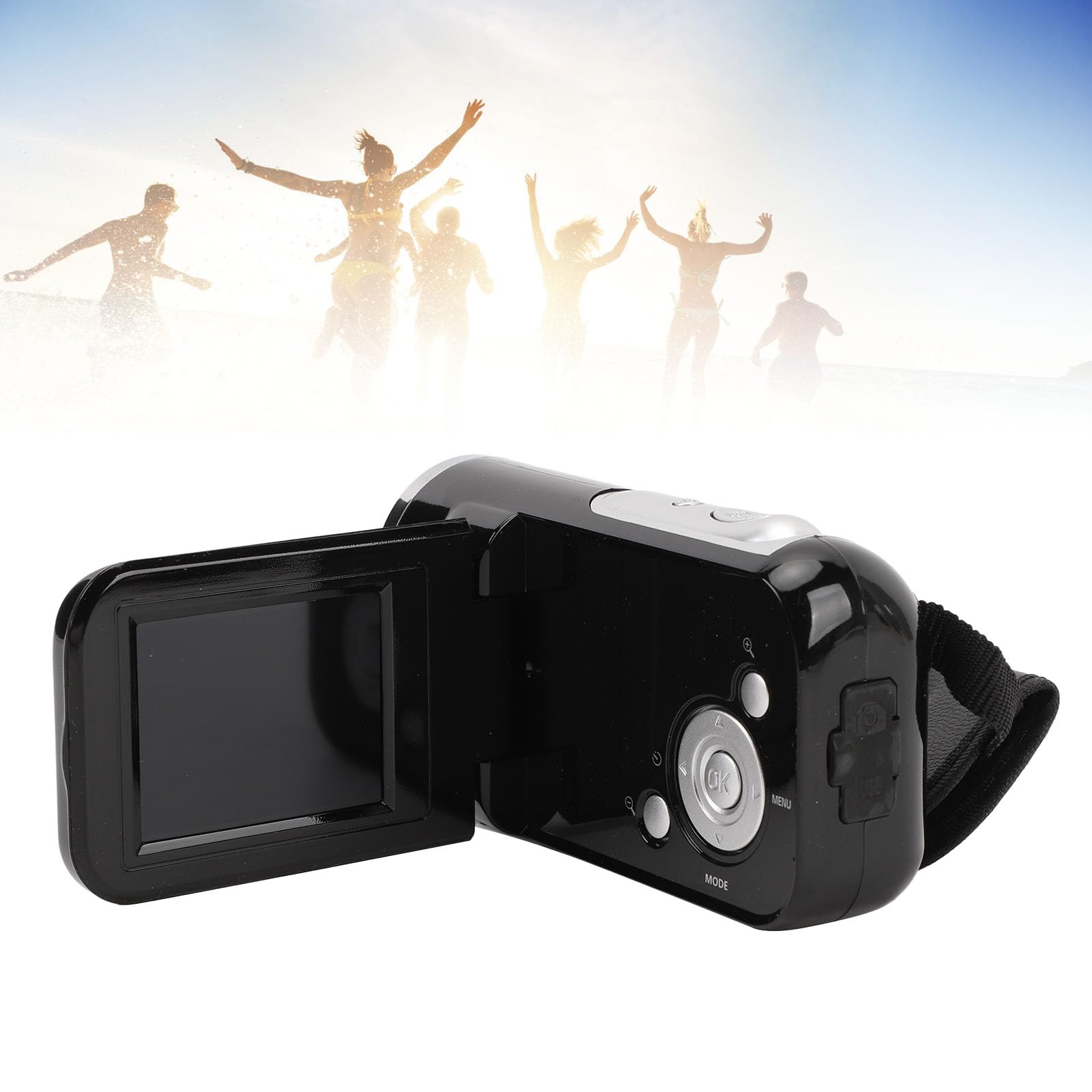 16MP 1080P Vlogging Camera with Rotatable Screen - Perfect for Travel & YouTube