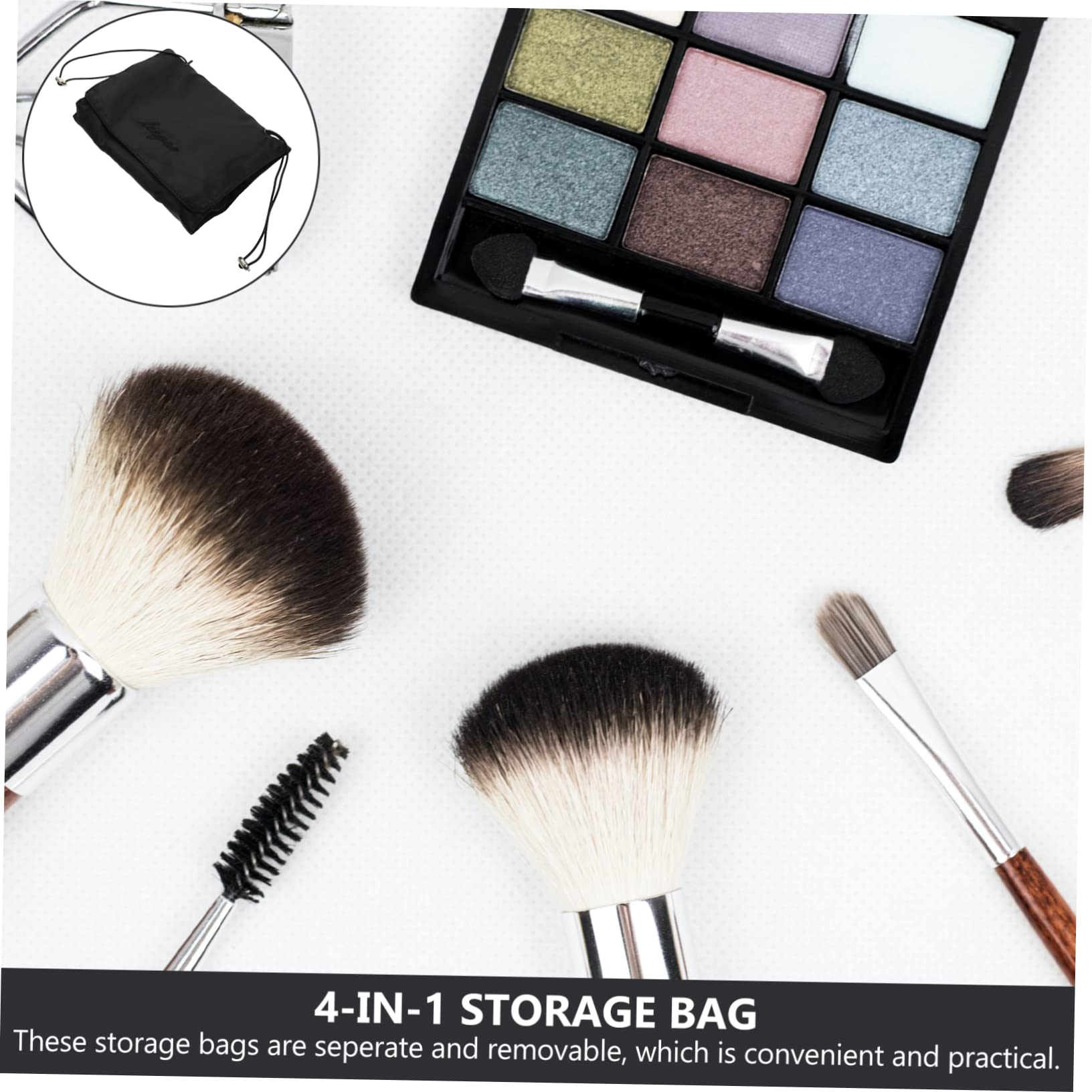 TENDYCOCO 1pc Roll Makeup Storage Bag - Detachable Cosmetic Organizer Pouch for Women | Travel Jewelry & Makeup Case | Portable Nylon Cosmetic Bag for On-the-Go, Gym, Vacation & Daily Use
