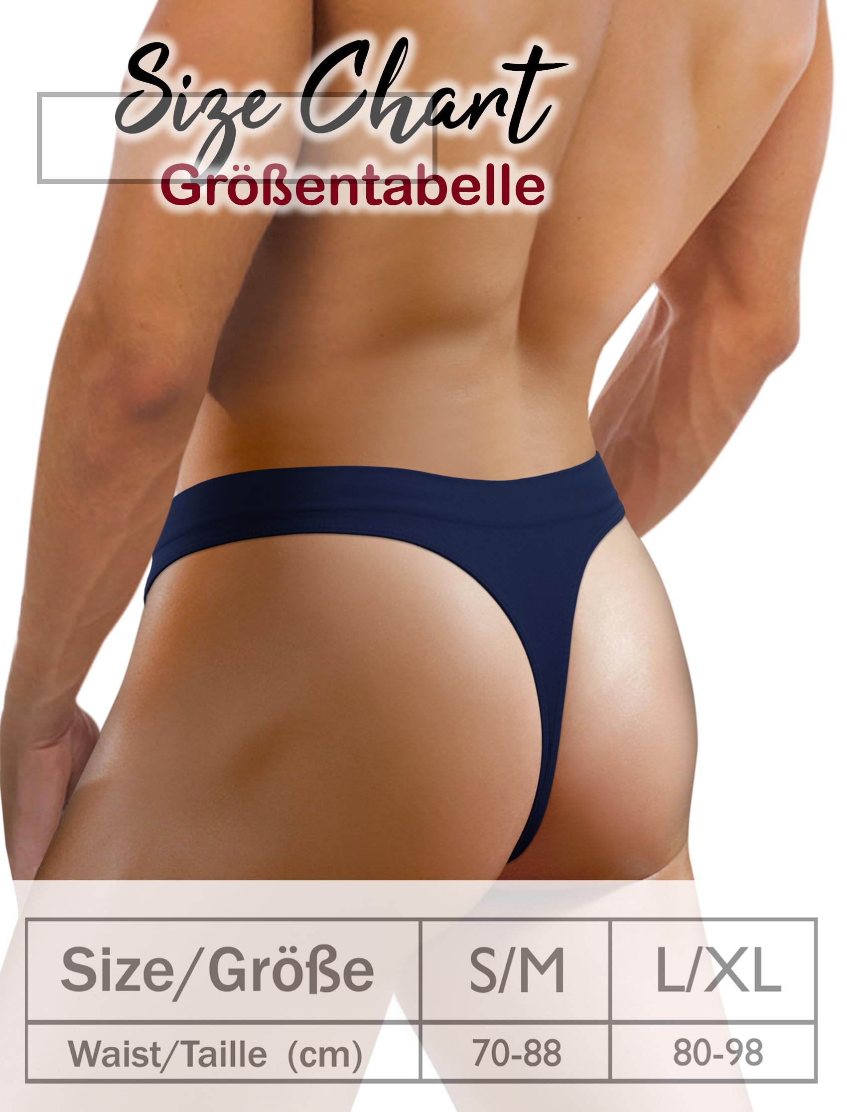 Sesto Senso Men's Seamless G-String Underwear - 3 Pack of Comfortable & Sexy Thongs for Daily Wear, Workout & Special Occasions
