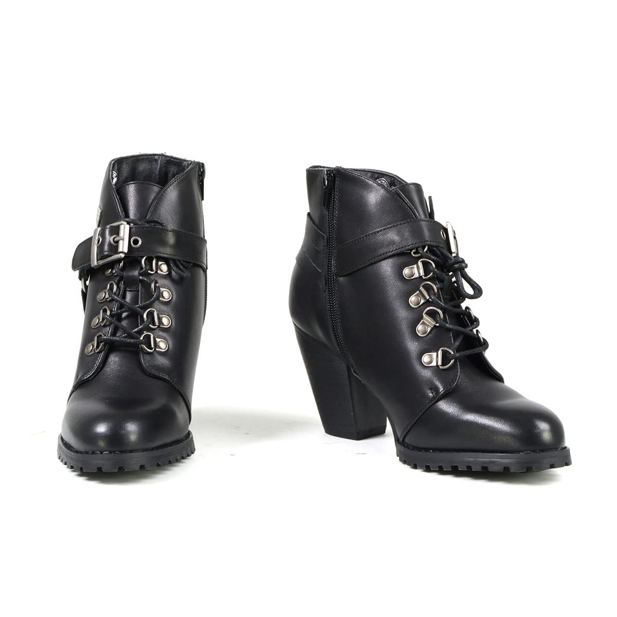 Milwaukee Leather Women's Premium Leather Motorcycle Boots - Classic Biker Style for Casual Riding & Fashion | Durable & Comfortable for Daily Wear & Motorcycle Adventures