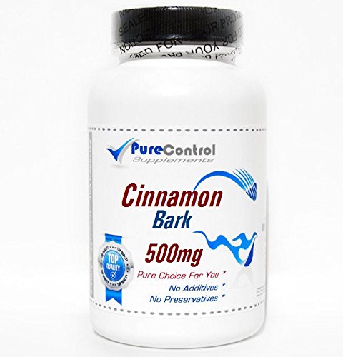 PureControl Supplements Cinnamon Bark 500mg - 200 Capsules | Pure & Natural Ceylon Cinnamon Supplement for Blood Sugar Support | Perfect for Baking, Tea & Daily Wellness Routine