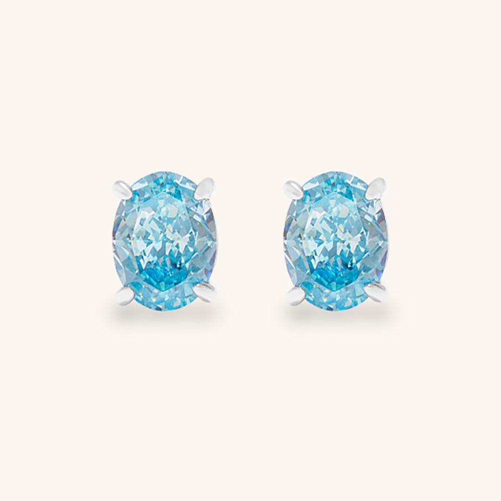 Harmony Oval Stud Earrings for Women - 14K Gold Plated Minimalist Dainty Jewelry - Perfect for Everyday Wear, Office & Date Night
