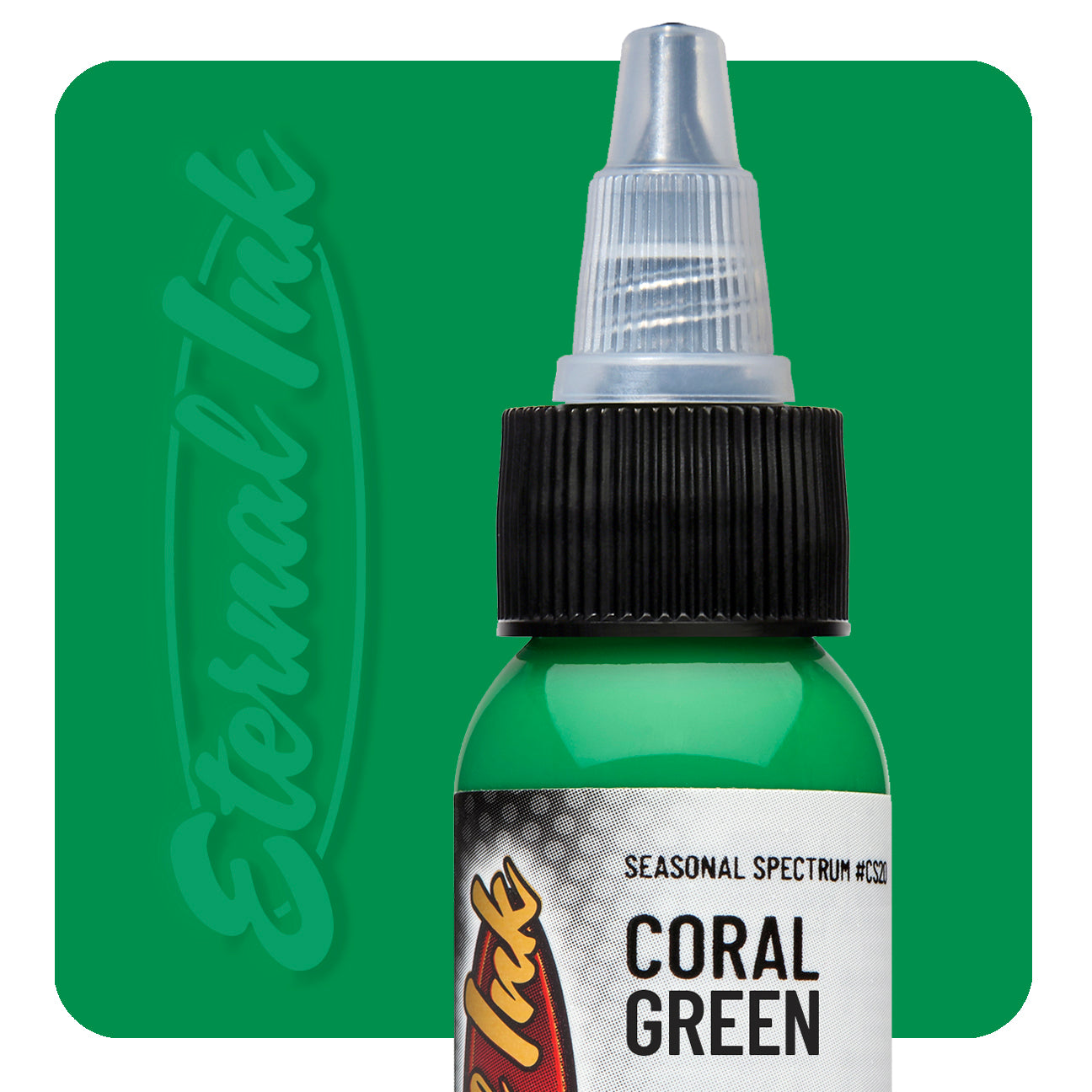 Eternal Seasonal Spectrum Coral Green Ink - Premium Waterproof Ink for Calligraphy, Art & DIY Projects - Perfect for Hand Lettering, Scrapbooking & Creative Writing