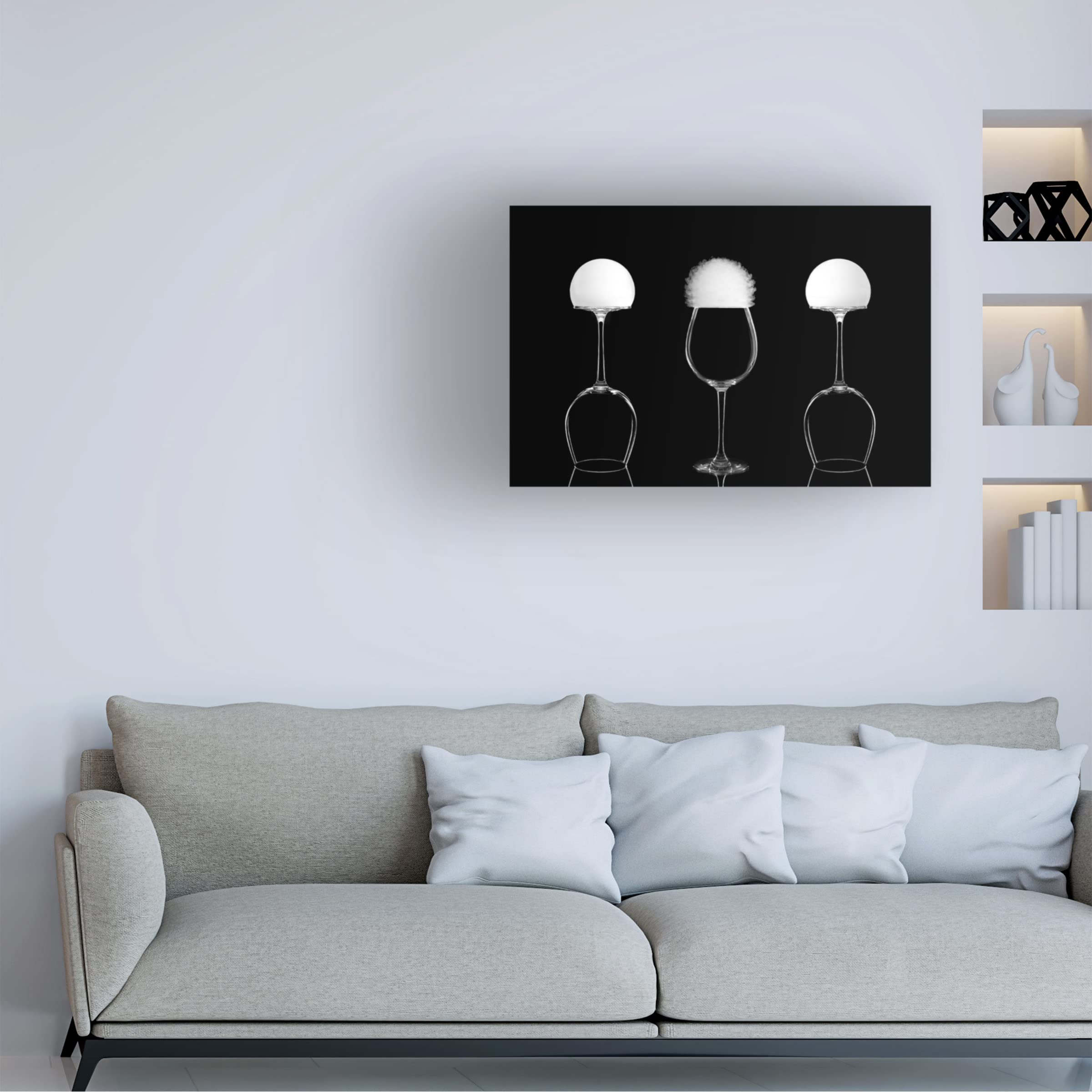 Trademark Fine Art 'Cups And Bubbles II' Canvas Wall Art by Fran Osuna - Modern Home Decor for Living Room, Bedroom & Office