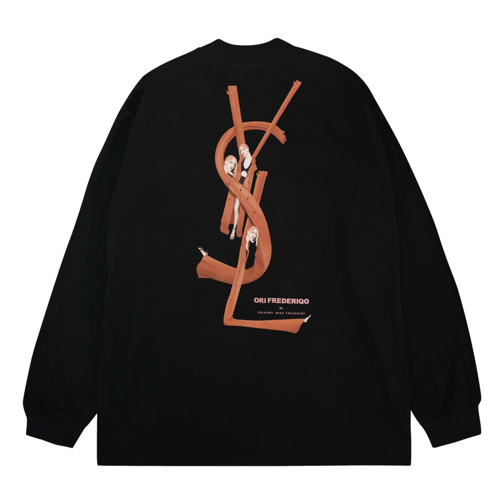 ORI FREDERIQO Classic Long Sleeve T-Shirt for Men - Black Cotton Casual Shirt - Perfect for Everyday Wear, Office & Street Style