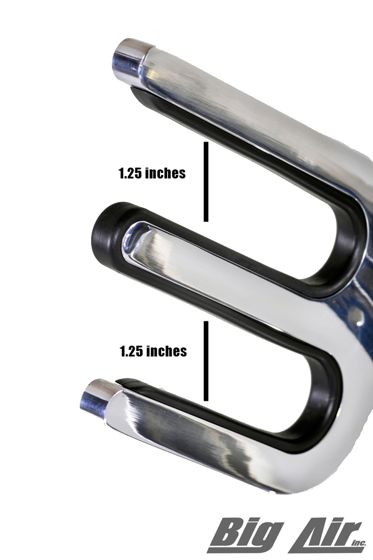 Big Air Hydro Universal Ski Rack for Cars (Polished Aluminum) - Holds 1 Pair of Skis - 2.5