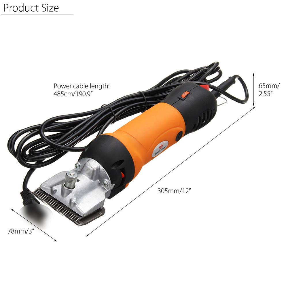 Professional Electric Horse & Livestock Clippers - Portable Heavy Duty Animal Grooming Shears for Horses, Goats, Alpacas, Llamas & Thick-Coated Animals - Perfect for Farm, Ranch & Pet Grooming at Home or On-The-Go