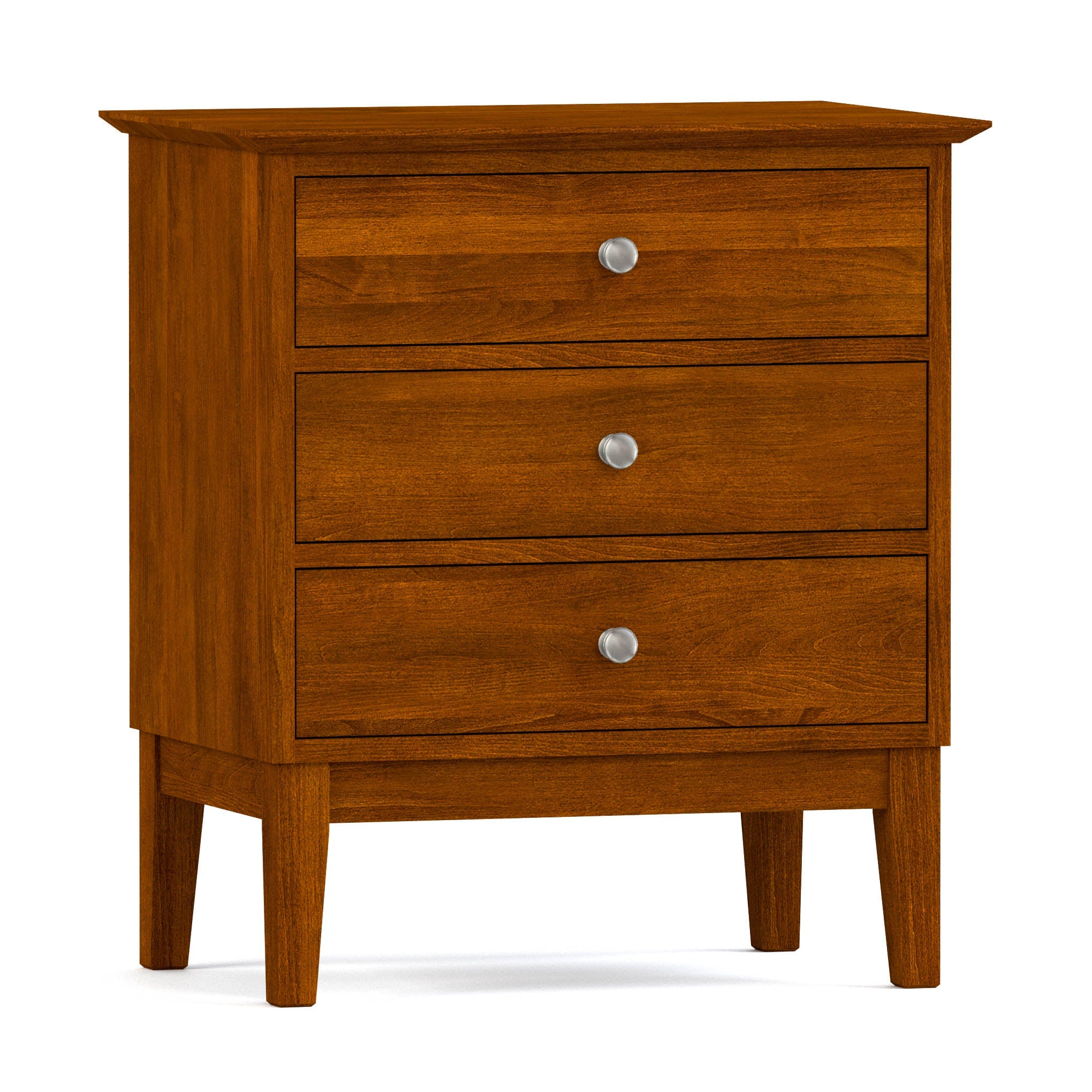 Gable Road 3-Drawer Nightstand - Modern Bedside Table with Storage for Bedroom, Living Room, or Office