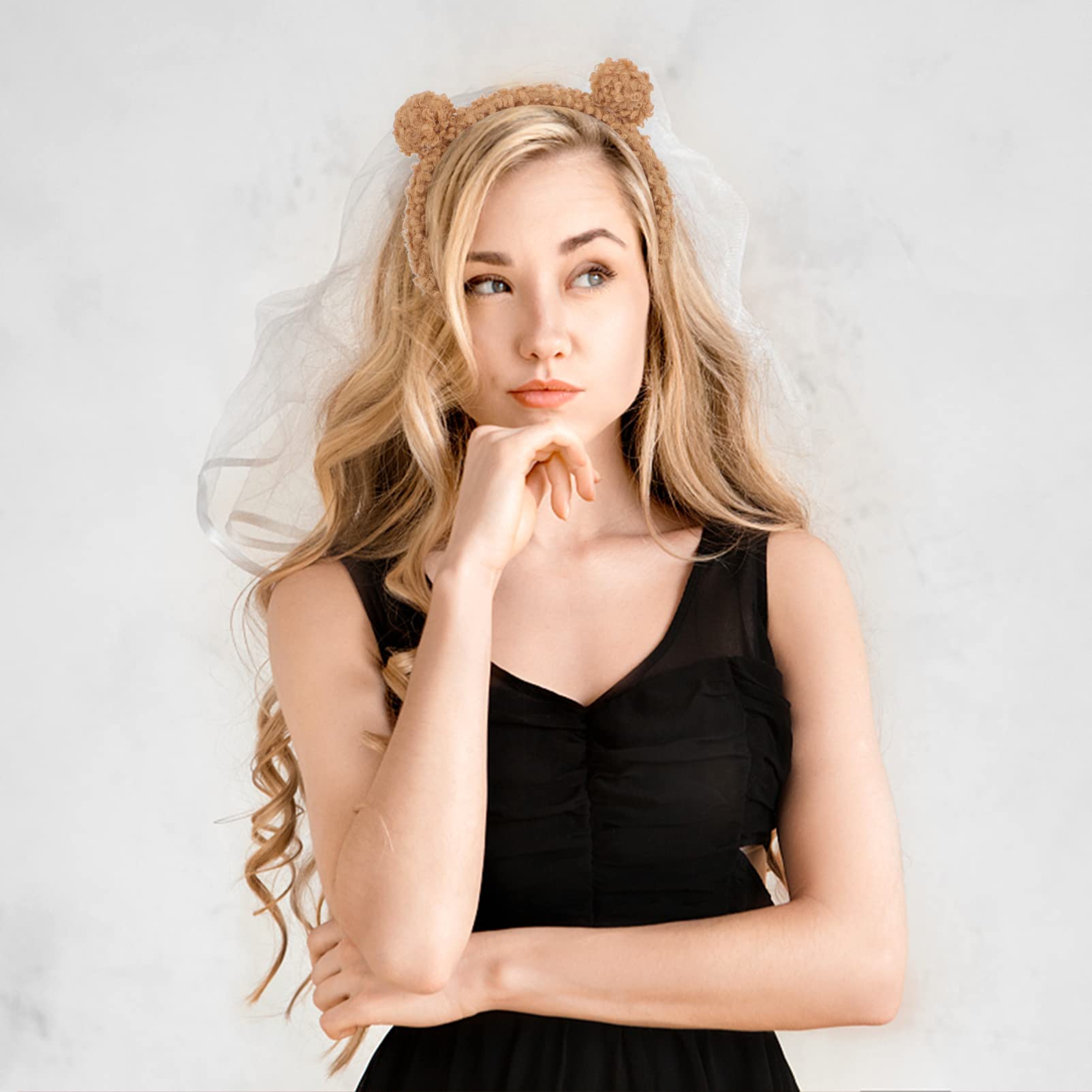 Minkissy 3-Piece Plush Ear Headband Set - Fluffy Ball Headbands for Girls, Women, Boys - Perfect for Parties, Cosplay, Halloween & Masquerade Costumes - Soft & Comfortable for Daily Wear or Special Events