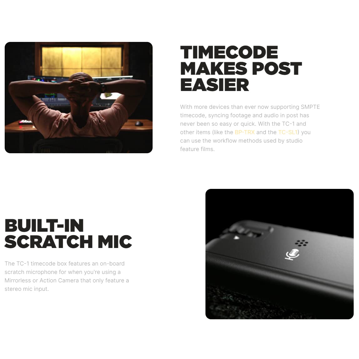 Deity TC-1 Wireless Timecode Box - 2.4G Radio Sync with 0.5ppm Accuracy, 8-Channel Bluetooth 5.0, 250ft Range & APP Control - Perfect for Film Production, Live Events, and Multi-Camera Video Sync