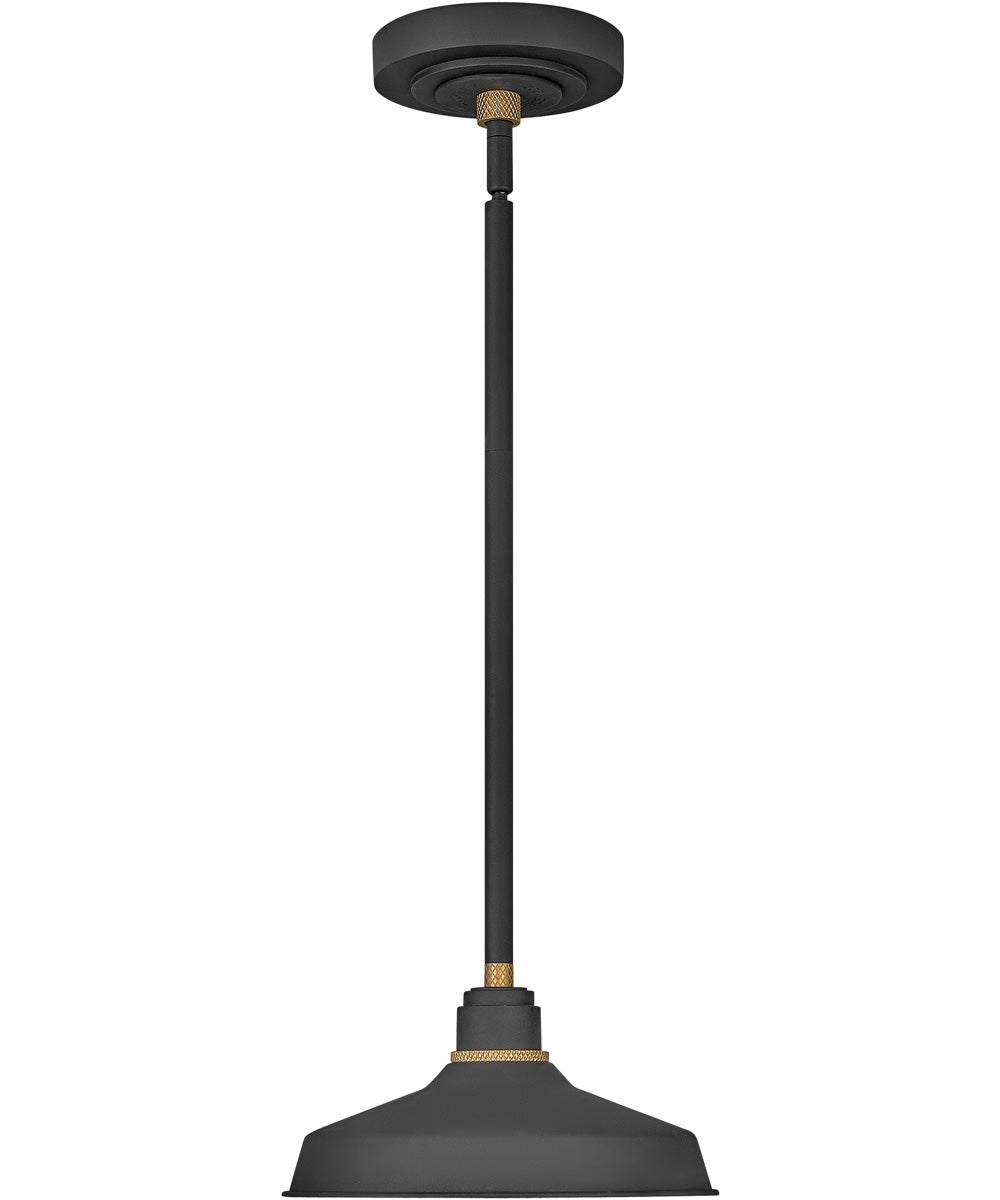 Textured Black Outdoor Barn Light Pendant - Durable & Weatherproof for Porch, Patio, and Garden Lighting