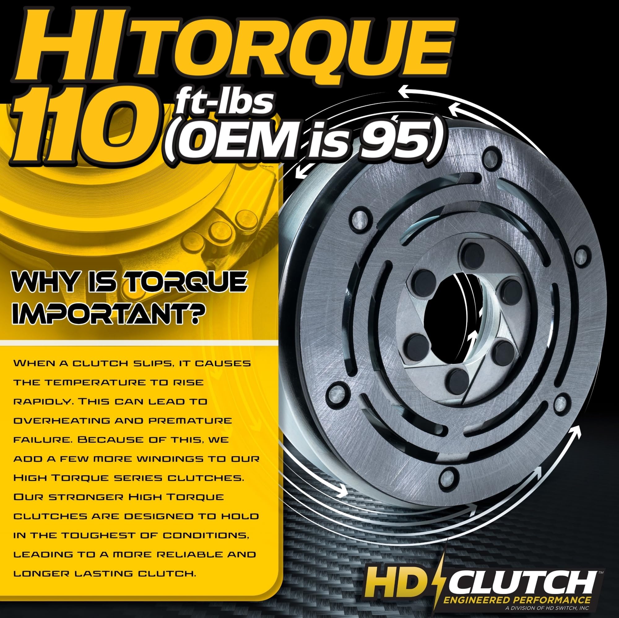 High Torque HD Switch BIGBearing 120ftlb (OEM 95) Billet Pulley Blade PTO Clutch 462715 & 10A PTO Switch 483957 - Compatible with Scag 462715 GT1 Liberty Z, Freedom Z GT1-CH03L, GT1CH03L Zero Turn Lawn Mowers - Perfect for Lawn Maintenance, Landscaping & Commercial Mowing