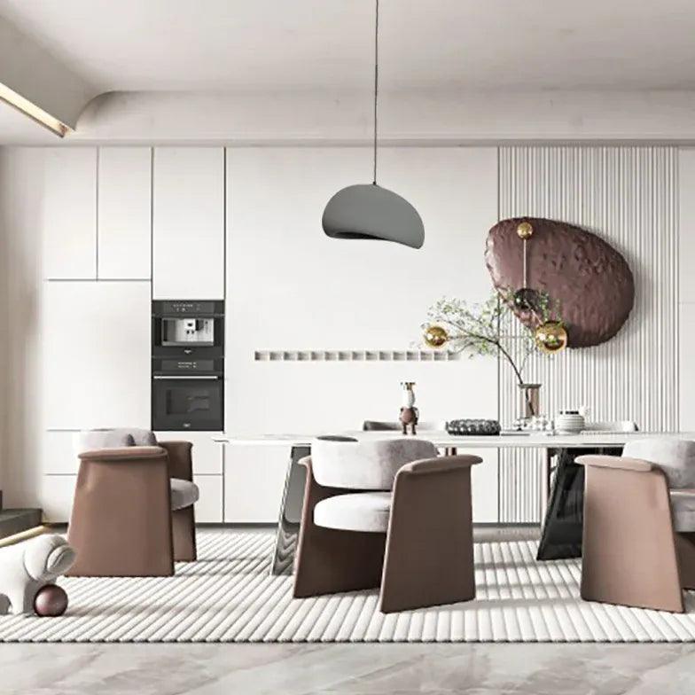 Modern LED Pendant Light with Streamlined Stone Design - Perfect for Kitchen Island, Dining Room & Living Room Lighting
