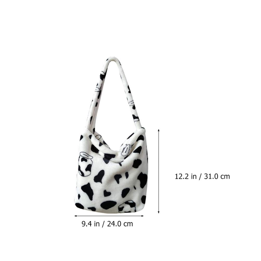 VALICLUD Women's Faux Fur Shoulder Tote Bag - Stylish Cow Print Handbag for Women | Perfect for Work, Shopping & Casual Outings