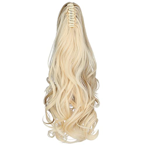 Clip-in Ponytail Hair Extension with Claw Clip - Natural Looking Hairpiece for Instant Volume & Length - Perfect for Parties, Weddings & Everyday Styling