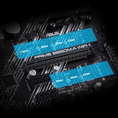 ASUS Prime B550M-A WiFi II AMD AM4 Micro-ATX Gaming Motherboard - Dual M.2, PCIe 4.0, WiFi 6, 2.5Gb LAN - Perfect for PC Gaming, Streaming & Content Creation