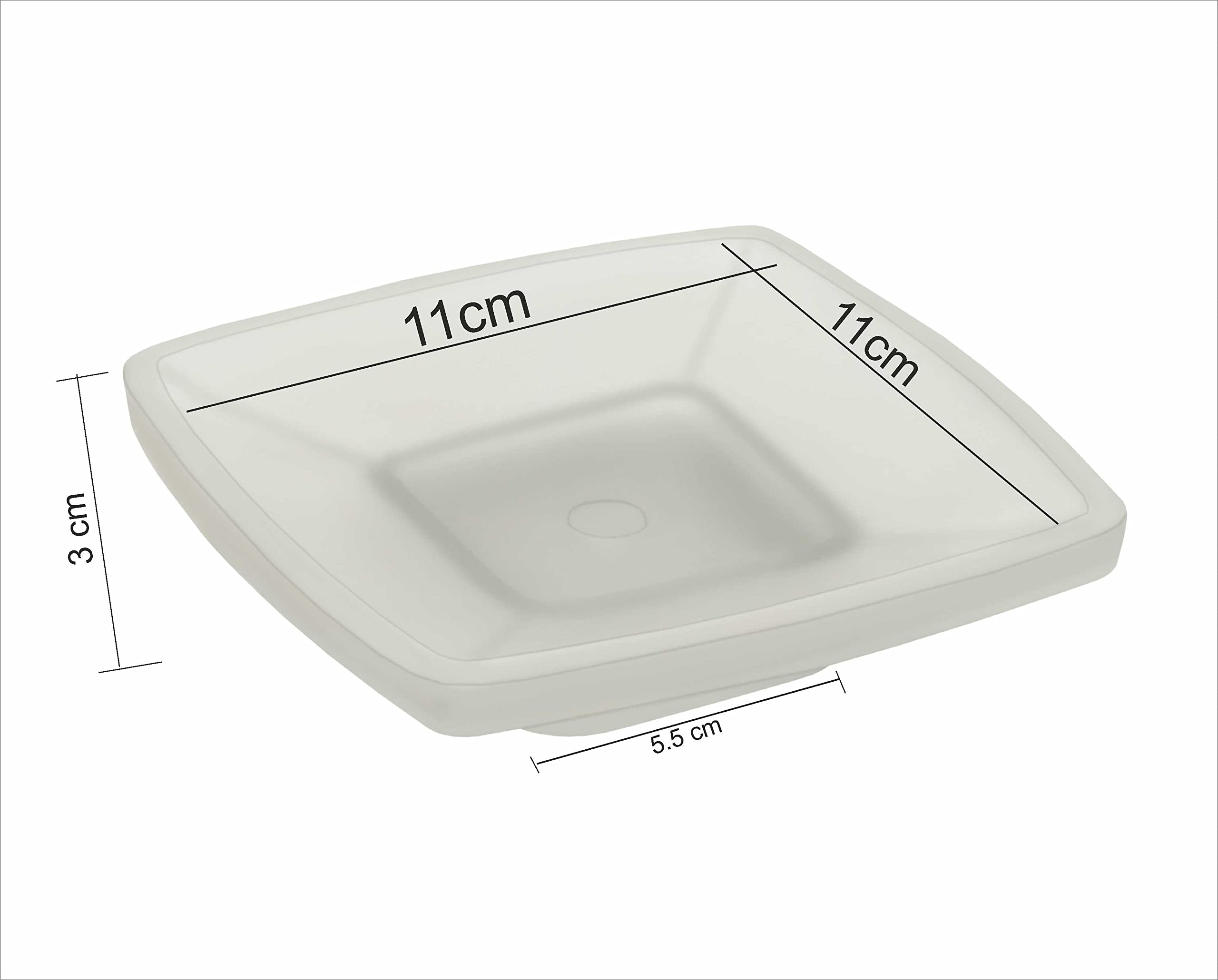 Frosted Glass Soap Dish Holder for Bathroom - Elegant Soap Stand, Soap Case & Soap Tray - Perfect for Bathroom Countertops, Sink Areas & Shower Organizers (LX06)