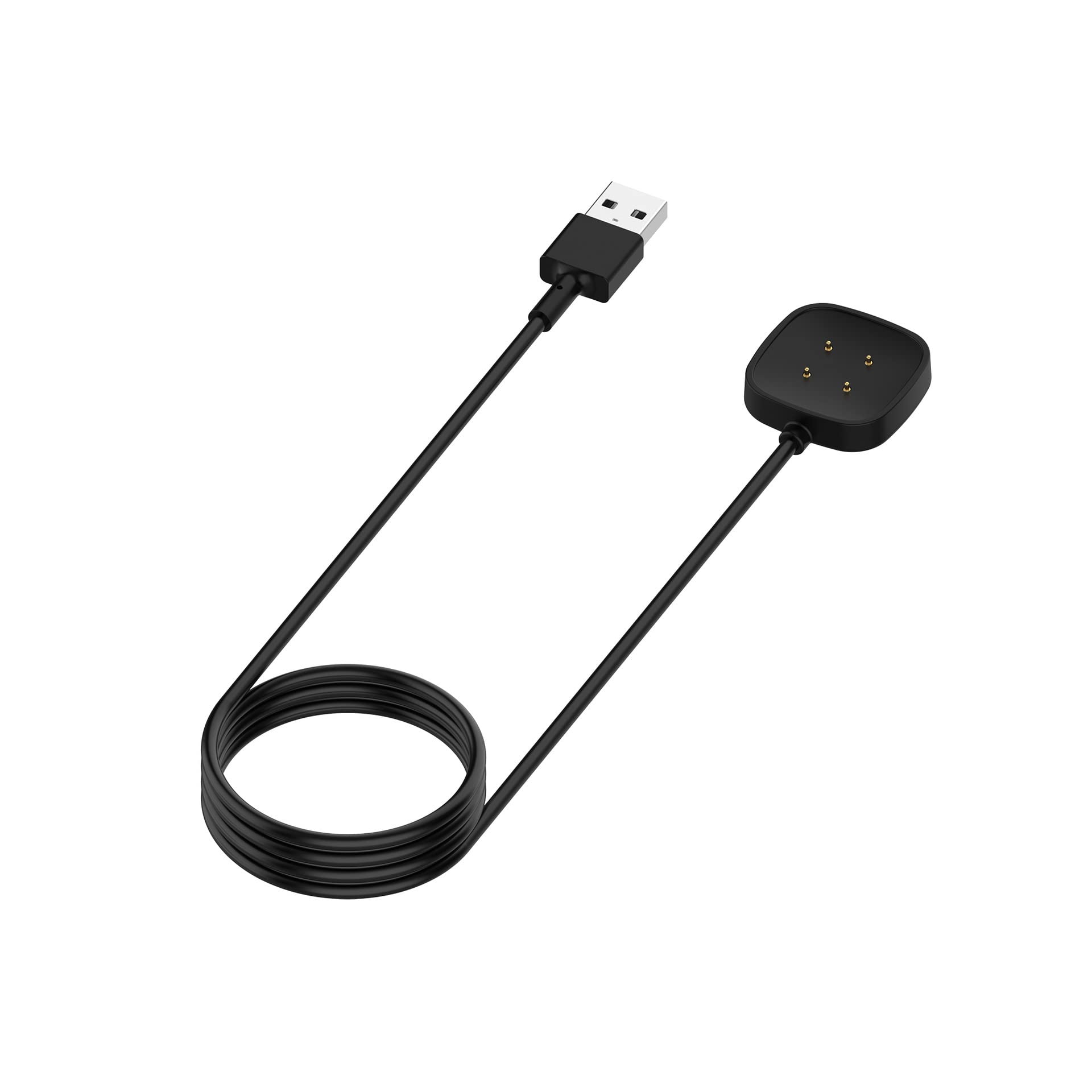 1M USB Magnetic Charging Cable Dock for Fitbit Versa 3/4, Sense/Sense 2 Smartwatch - Replacement Charger with Fast Charging | Perfect for Home, Office & Travel Use