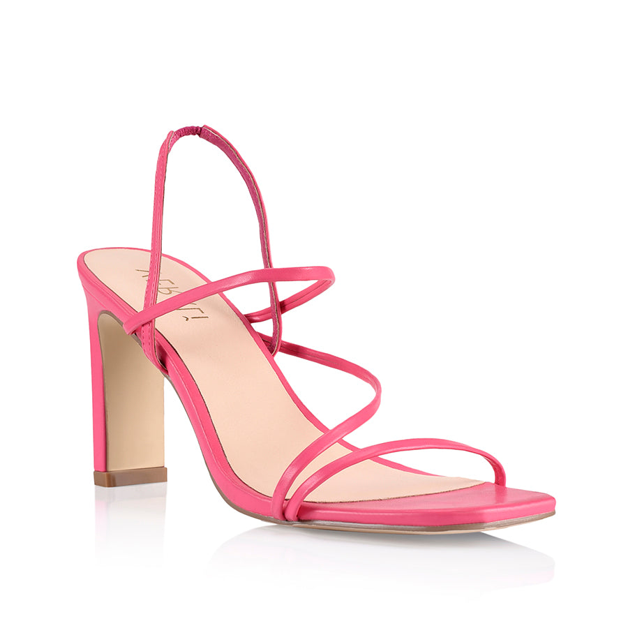 Elegant Pink Slim Strappy High Heels for Women - Comfortable & Stylish Party Shoes for Weddings, Night Out, and Special Occasions